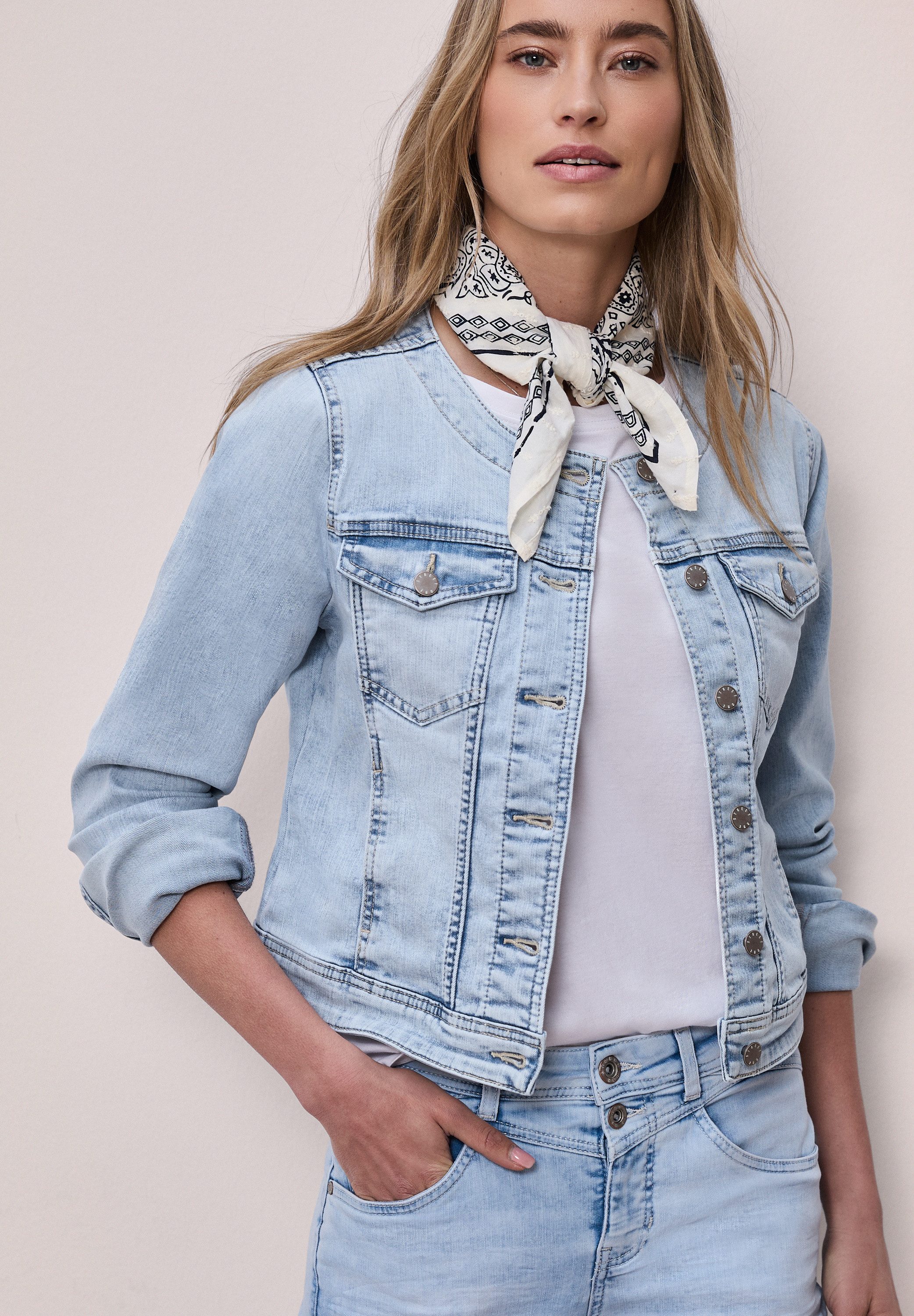 STREET ONE Jeansjacke in Denim-Optik
