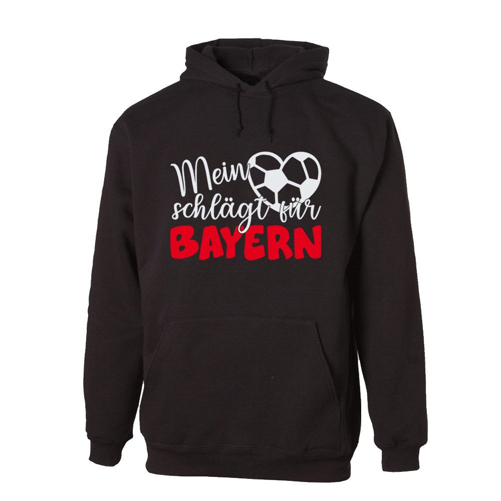 G-graphics Hoodie Mein Herz schlägt für Bayern Unisex Pullover mit einem Motiv für den echten Fan