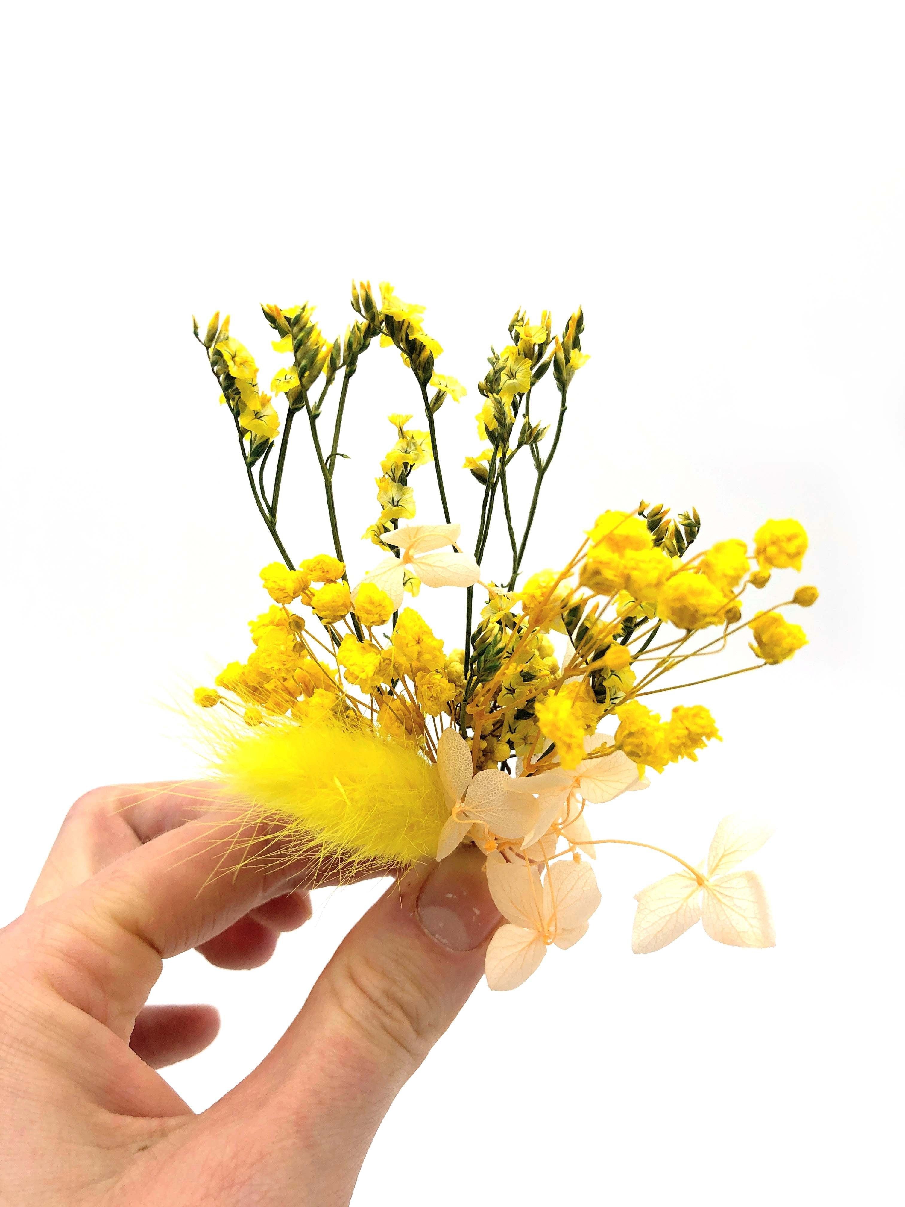 Gelb/Grün, Box Blumen sortierte - getrockneten Kunstharz.Art Trockenblume Farblich mit