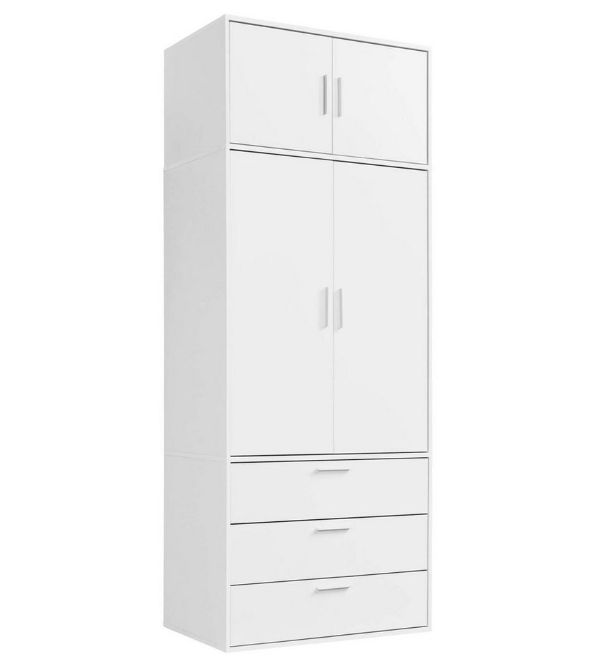 mokebo Kleiderschrank Grid Schrank mit Schubladen Garderobenschrank (2-Türig & 3 Schubladen) Made in Germany, deckenhoher Flurschrank, Anthrazit 2