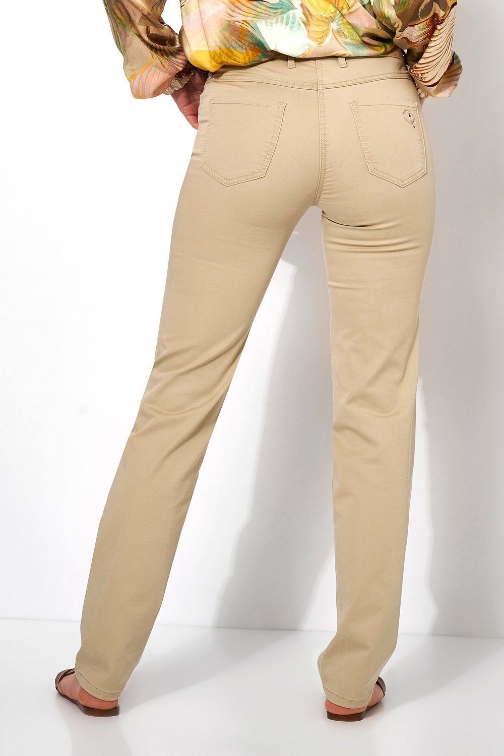 Shape Perfect - TONI aus softer 072 5-Pocket-Hose beige Baumwolle