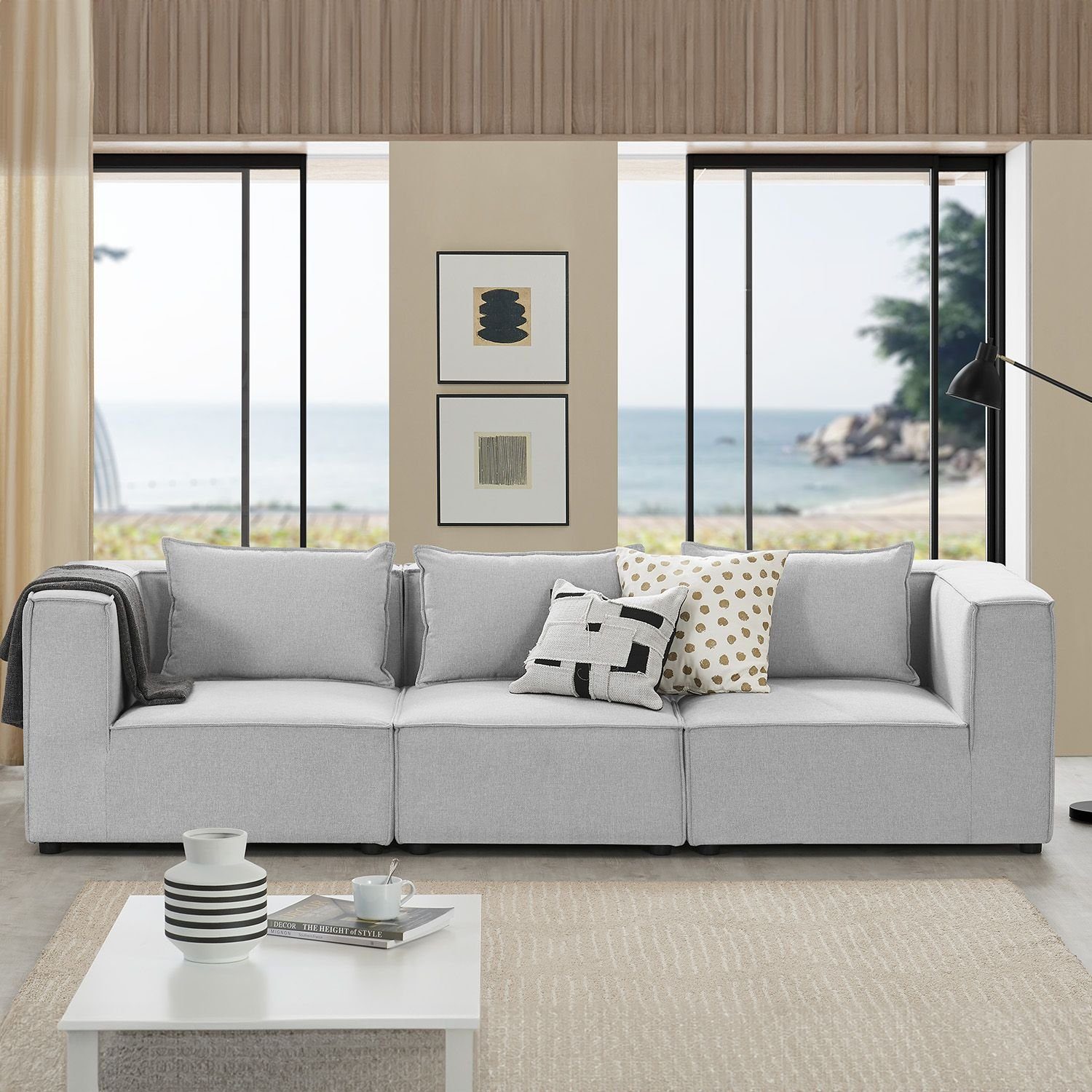 Juskys Sofa Domas, Ecksofa Rechts mit günstig online kaufen