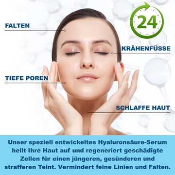 P-Beauty Cosmetic Accessories Gesichtsserum Gesichtsserum Hyaluronsäure Hyaluronic Acid Bio Vegan 60ml, 1-tlg.