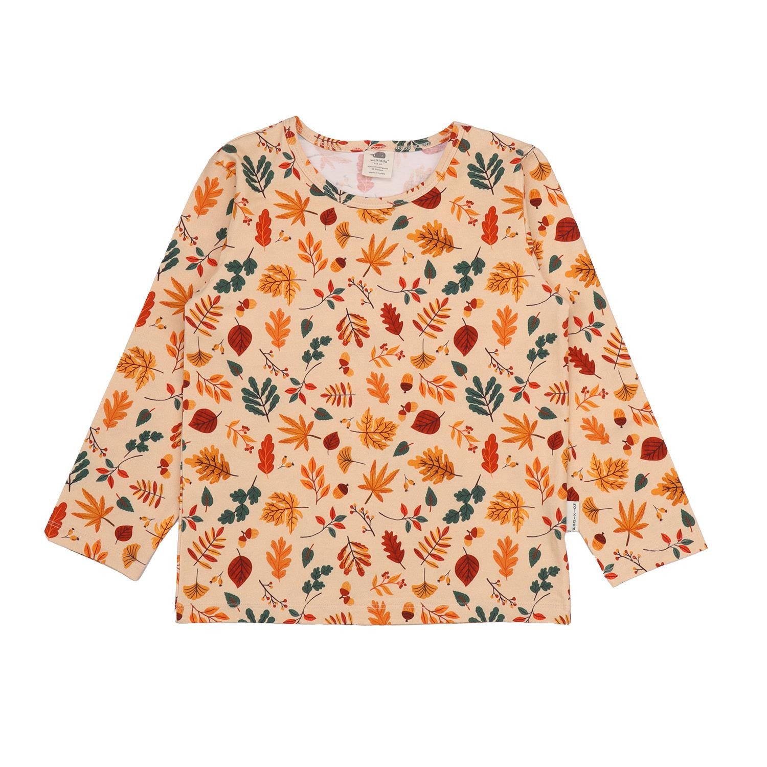Langarmshirt Walkiddy mit Hebstmotiv aus Bio Baumwolle