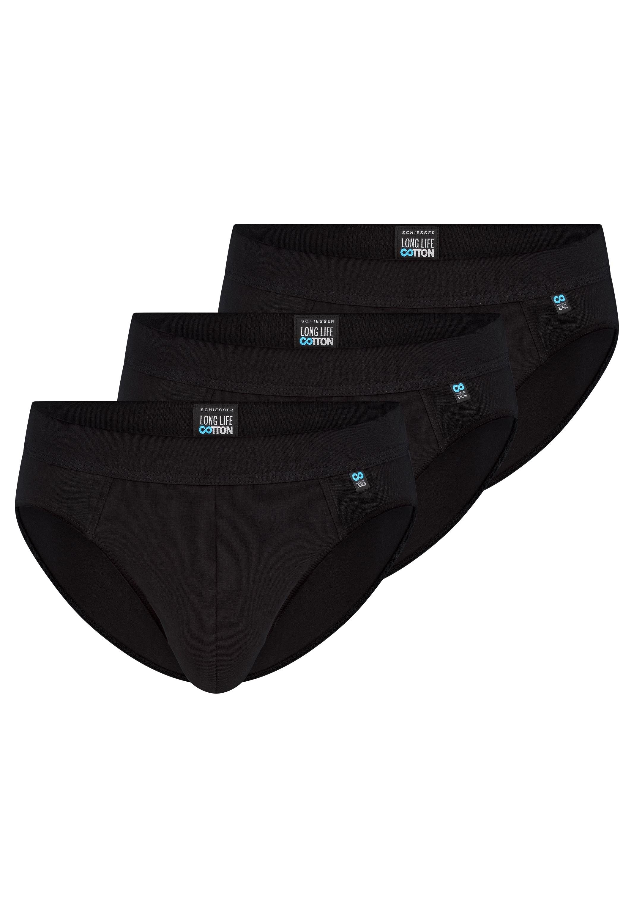 Schiesser Slip 3er Pack Long Life Cotton (Spar-Set, 3-St) Rio Slip / Unterhose - Baumwolle - ohne Eingriff