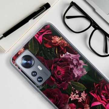 DeinDesign Handyhülle Rose Blumen Blume Dark Red and Pink Flowers, Xiaomi 12 5G Silikon Hülle Bumper Case Handy Schutzhülle