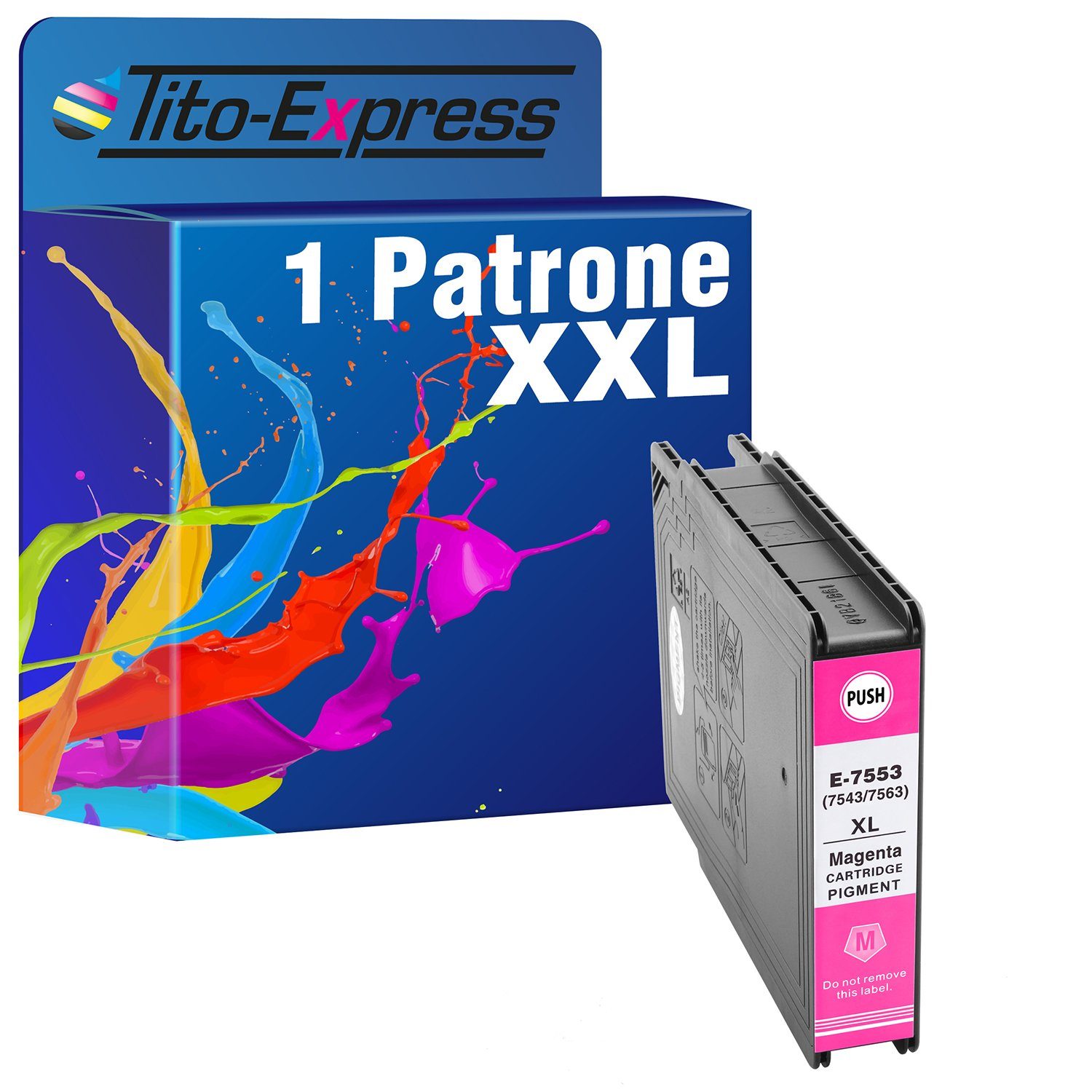 Tito-Express ersetzt Epson T-7553 Epson T 7553 EpsonT7553 Magenta Tintenpatrone (für Workforce Pro 6530 MFP 8010 8090 8510 8590)