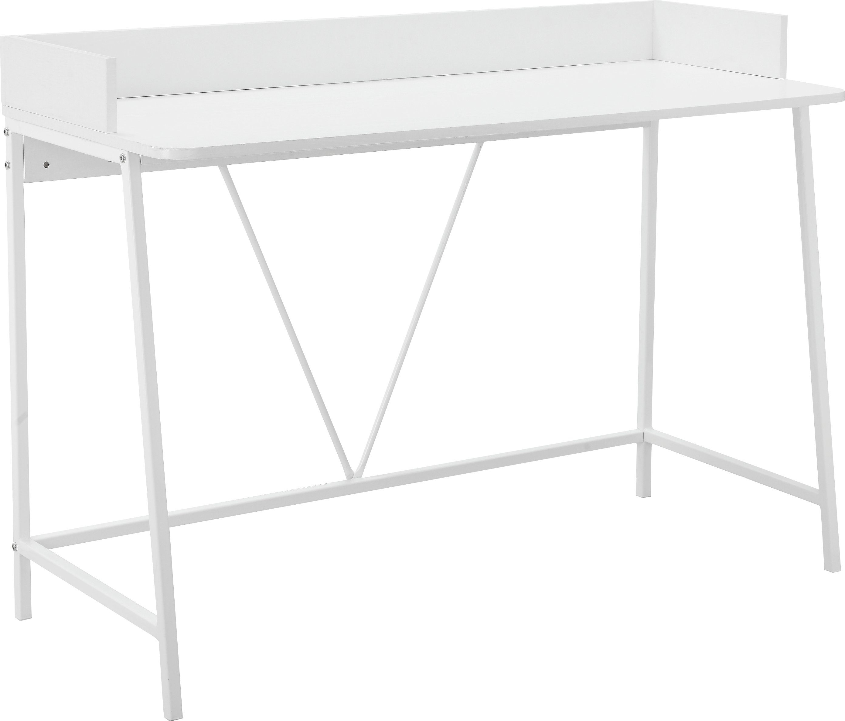 OTTO home Schreibtisch Jullian (1-St), weißes Gestell aus Metall, Breite 120 cm
