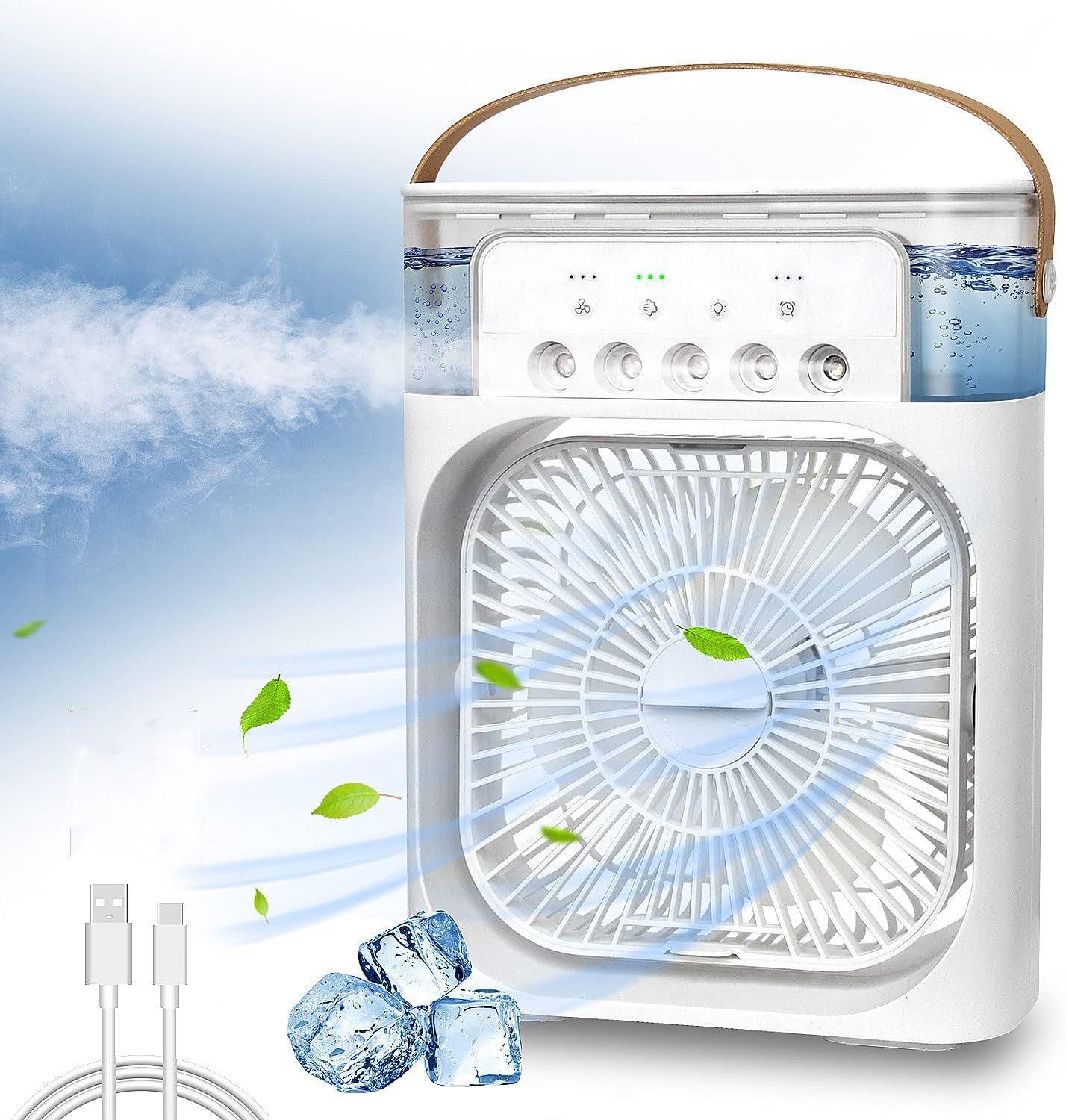 RWEUOQ Ventilatorkombigerät Tragbarer Mini-Verdunstungsluftkühler, 600 ml günstig online kaufen
