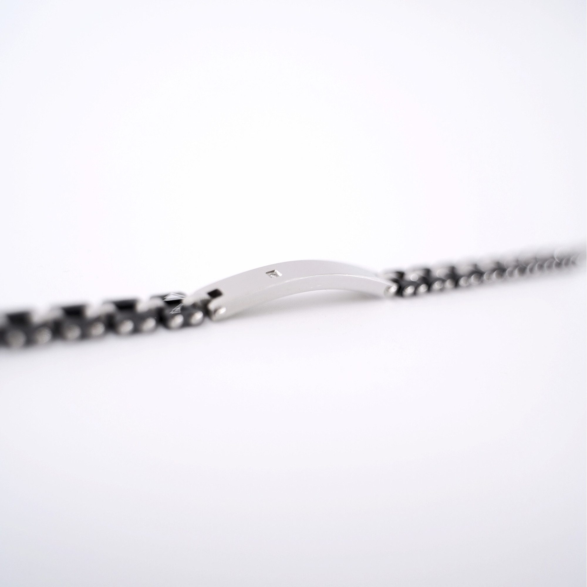 Amen Armband Armband Edelstahl black ceramic white diamond, black ceramic white diamond