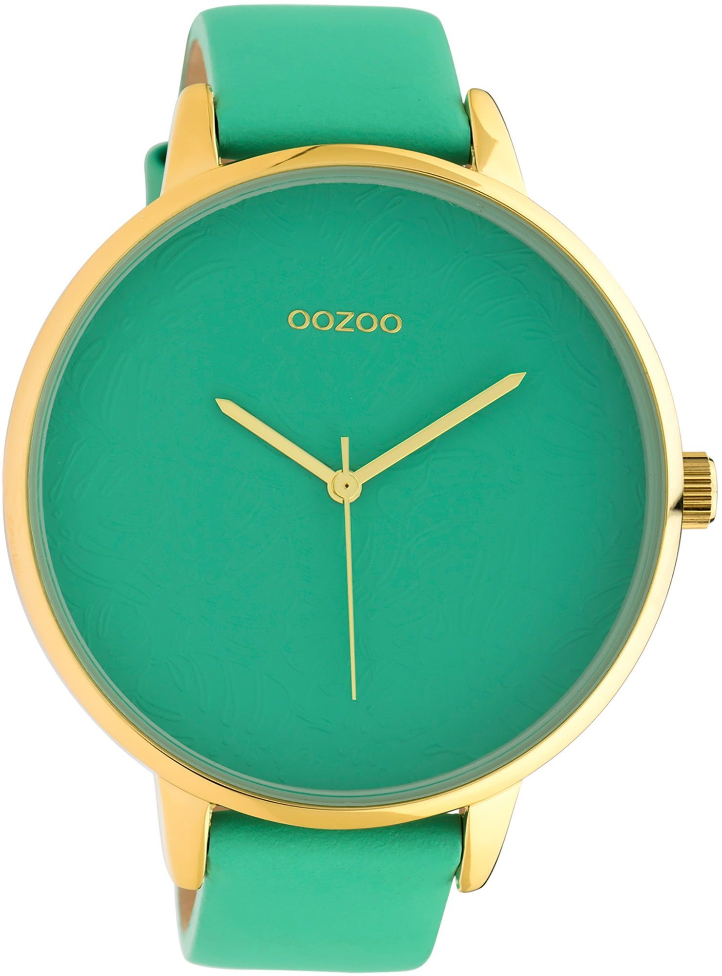 Quarzuhr Oozoo Damen Armbanduhr hellgrün Analog