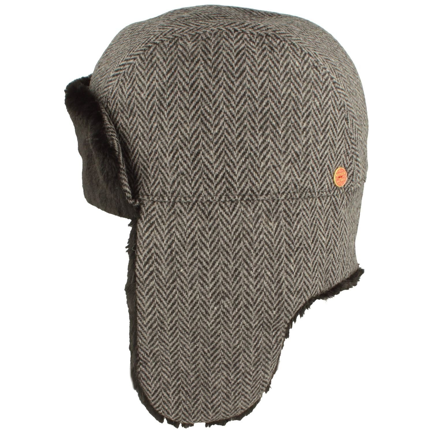 Mayser Schirmmütze Fliegermütze aus Wolle mit Ohrenklappen & Kunstfell günstig online kaufen
