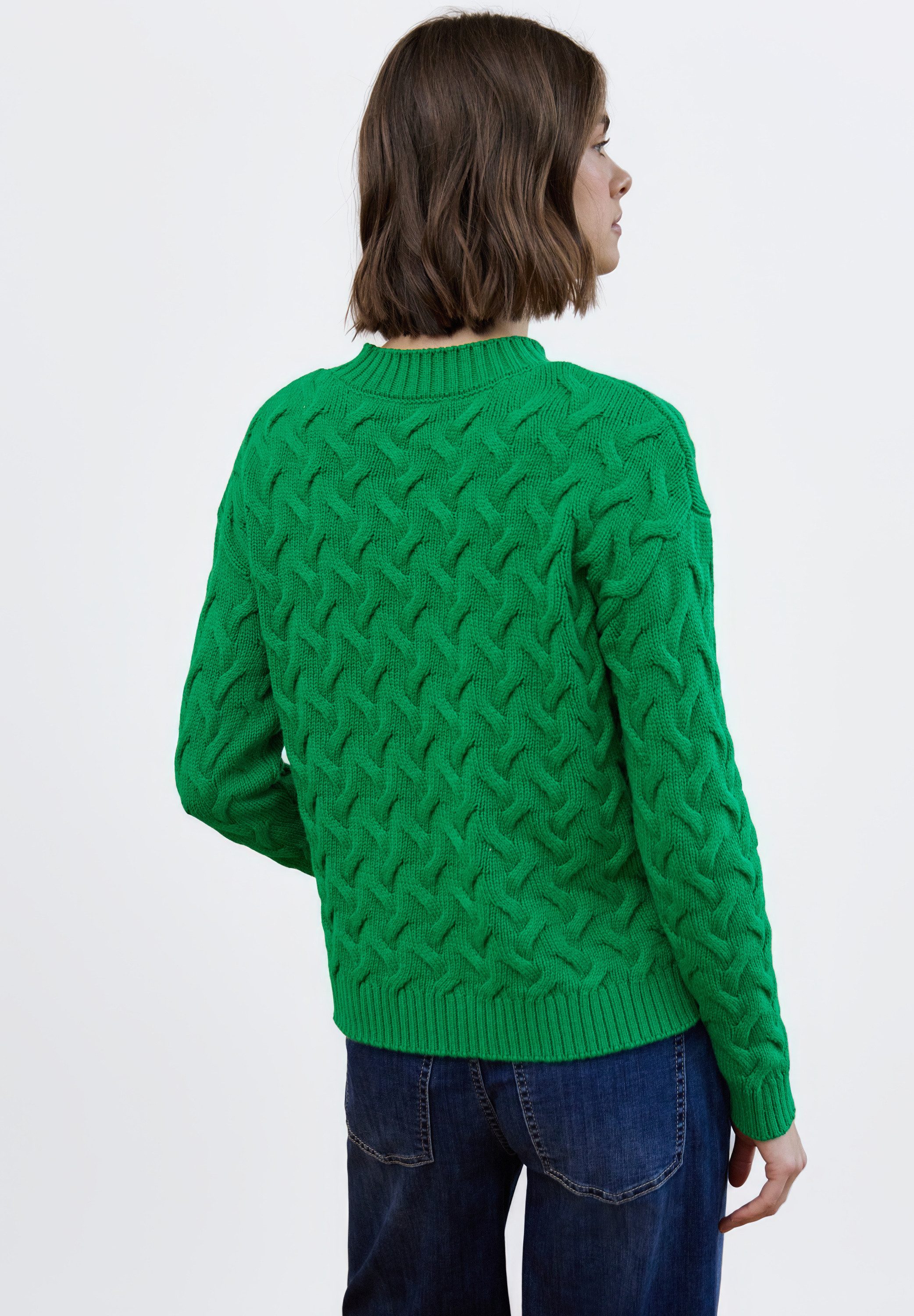 STREET ONE STUDIO Stehkragenpullover im soften Baumwoll-Mix günstig online kaufen