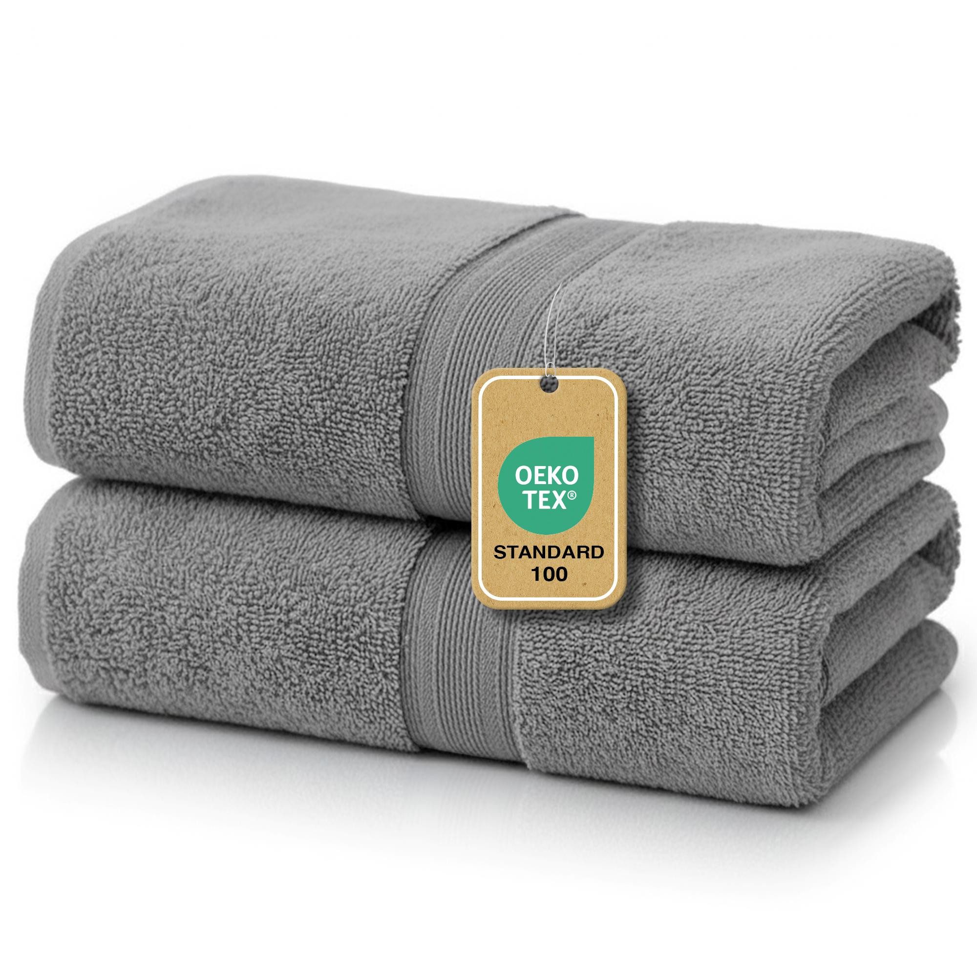 leevitex® Duschtuch Duschtuch 2er Set Duschtuch Frottier XL, 70 x 140 cm, s günstig online kaufen