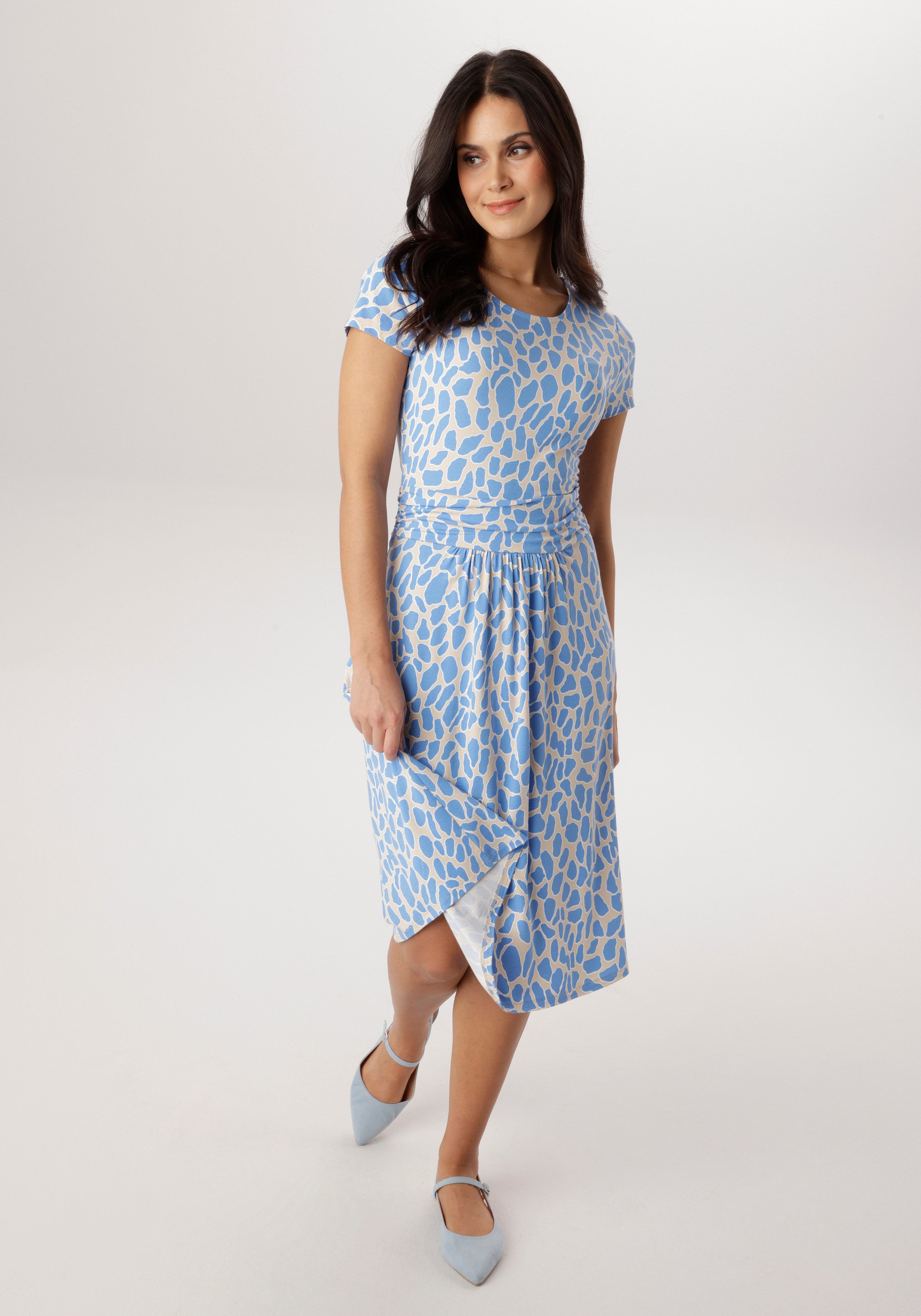Aniston SELECTED Jerseykleid mit gerafftem Bund in der Taille