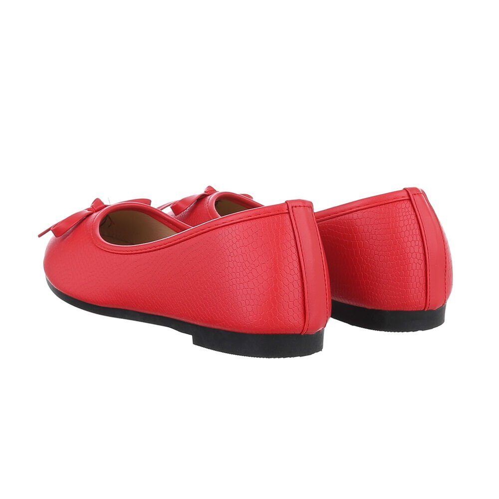 Ital-Design Damen Freizeit Ballerina (85894018) Blockabsatz Klassische Ballerinas in Rot