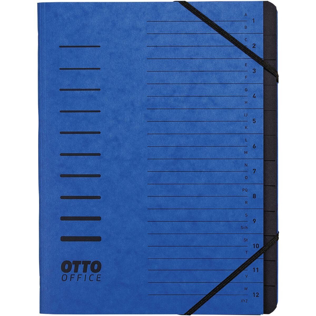 Otto Office Organisationsmappe Standard, Sammelmappe mit 12 Fächern, DIN A4