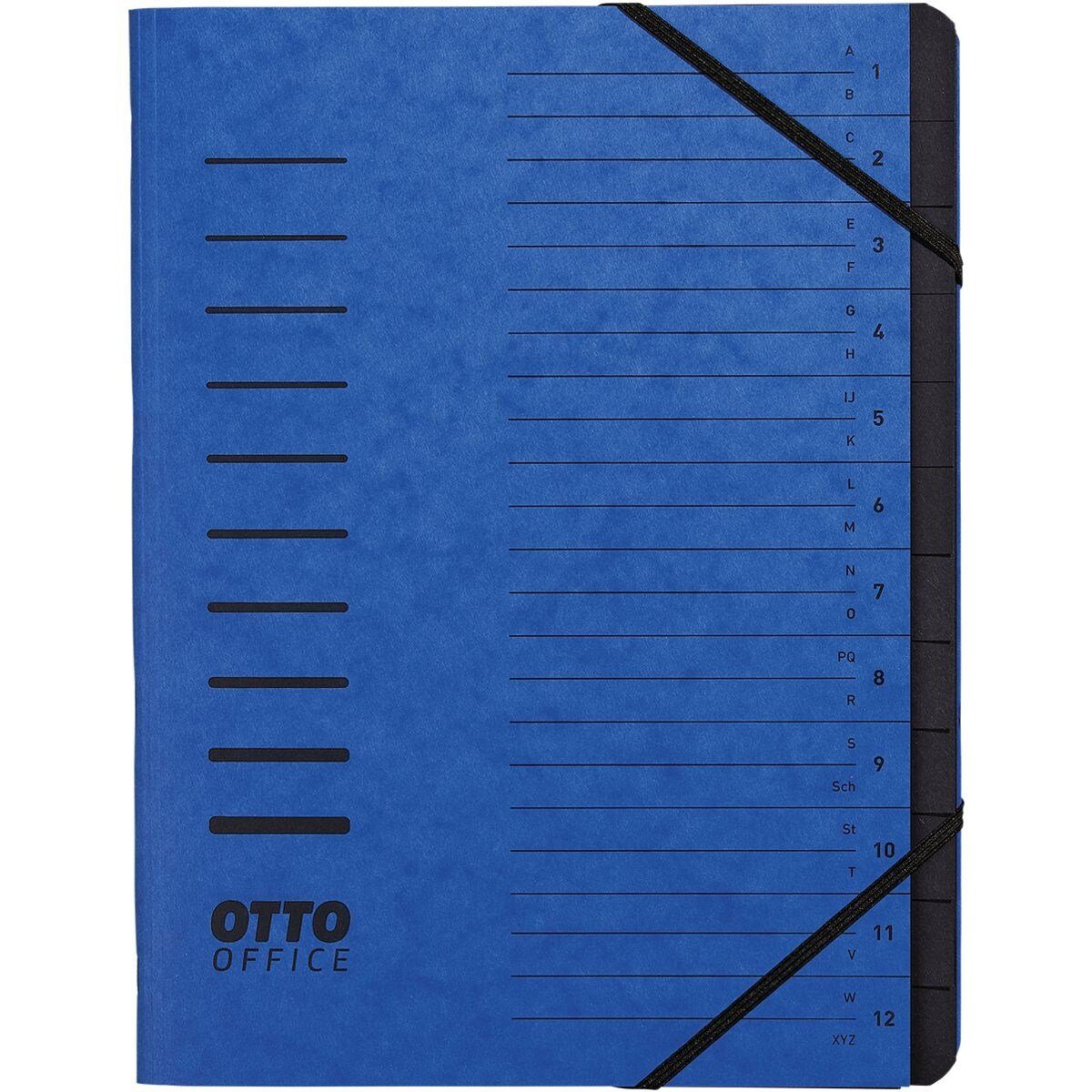 Otto Office Organisationsmappe Standard, Sammelmappe mit 12 Fächern, DIN A4