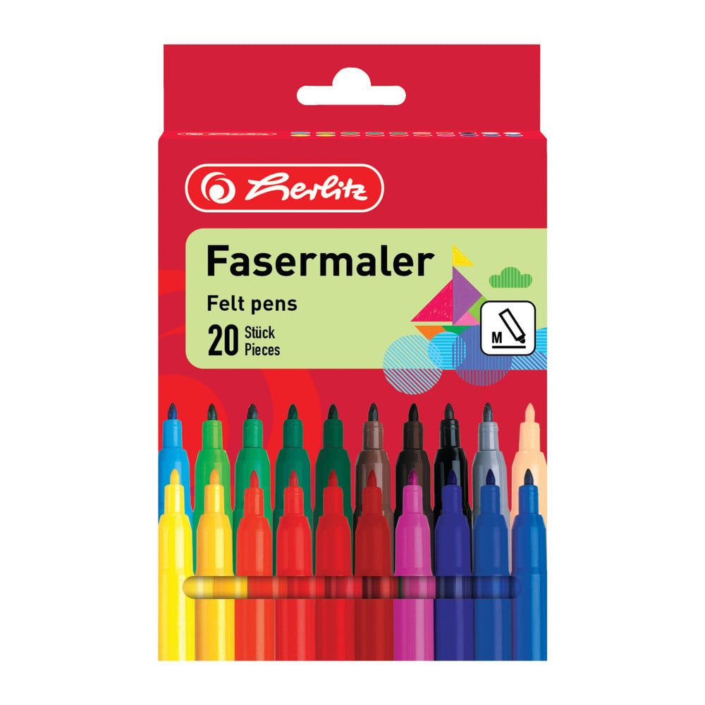 Faserstift herlitz Fasermaler 20 Stück