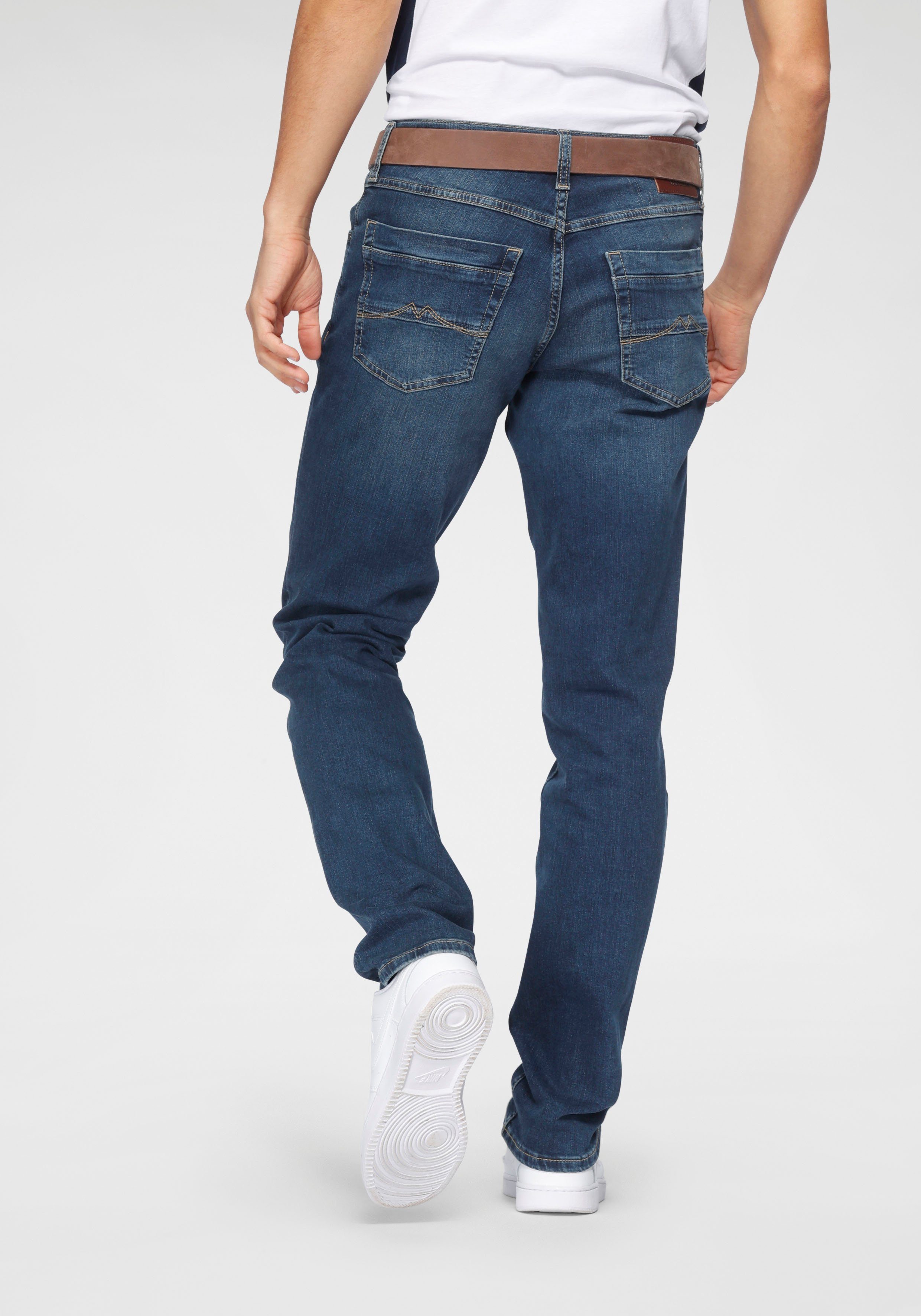 Style Washington leichten Abriebeffekten Straight 5-Pocket-Jeans mit dark MUSTANG