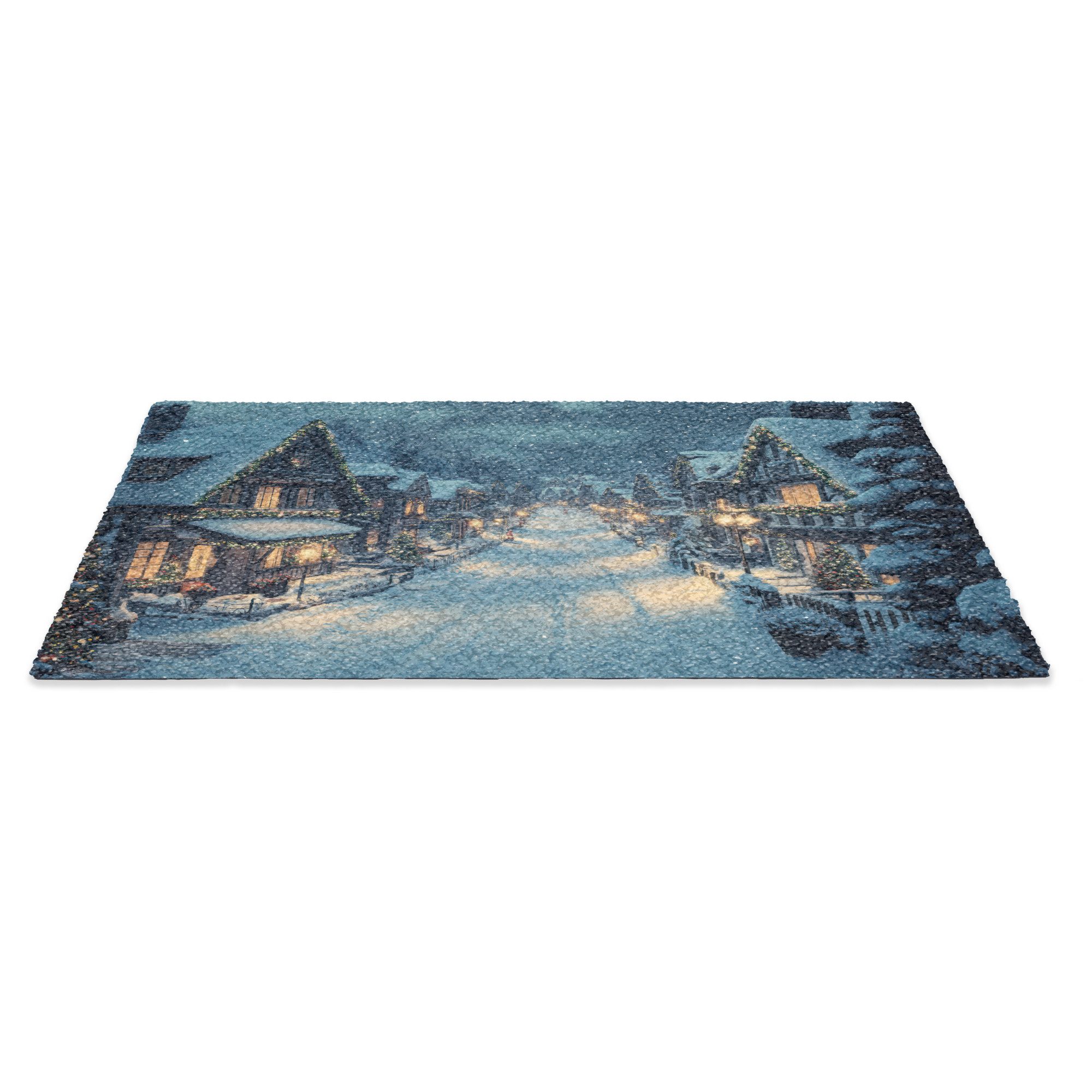 MuchoWow Fußmatte Weihnachtsdorf - Weihnachten - Schnee - Winter, Rechtecki günstig online kaufen