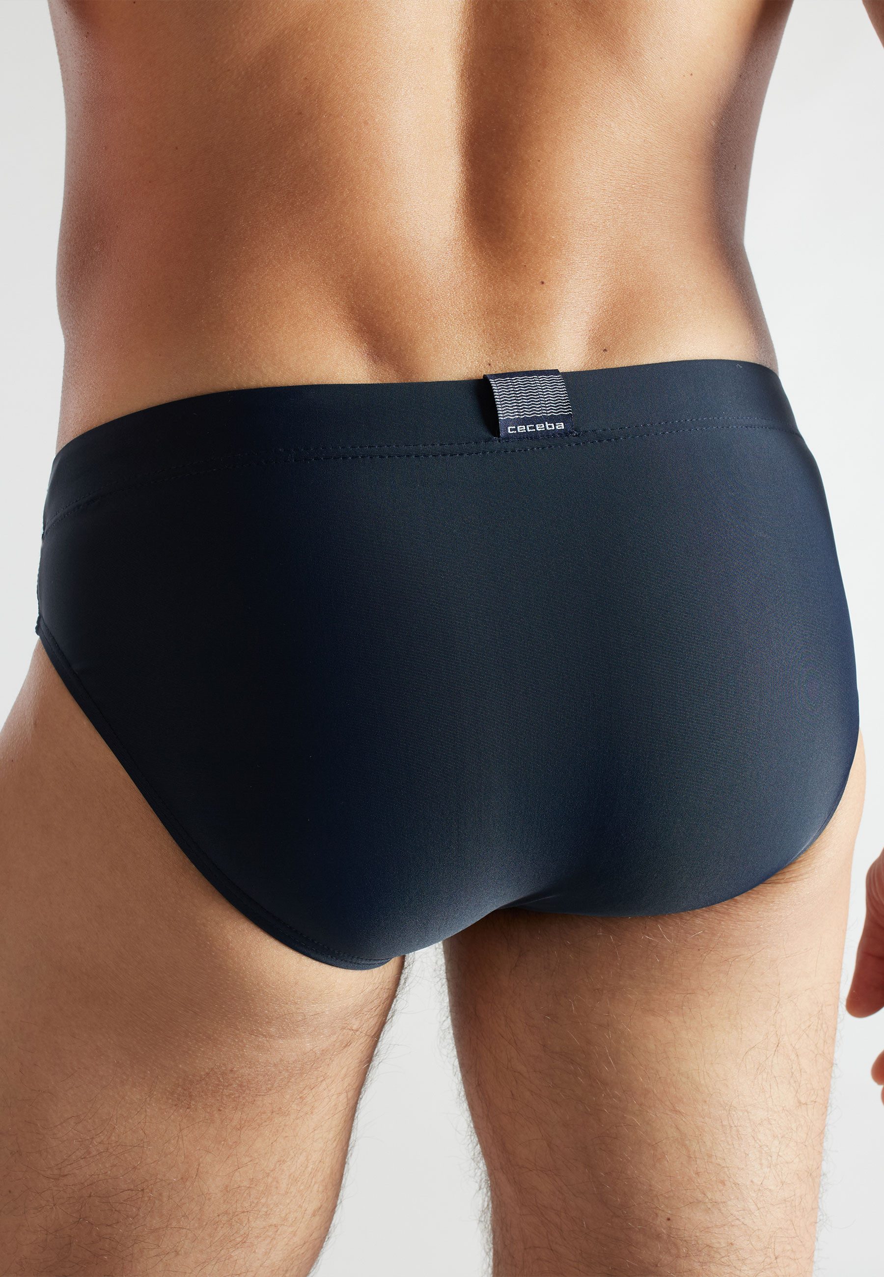 CECEBA Badehose CECEBA Herren Badeslip blau uni (1-St) – Bild 4 von 4