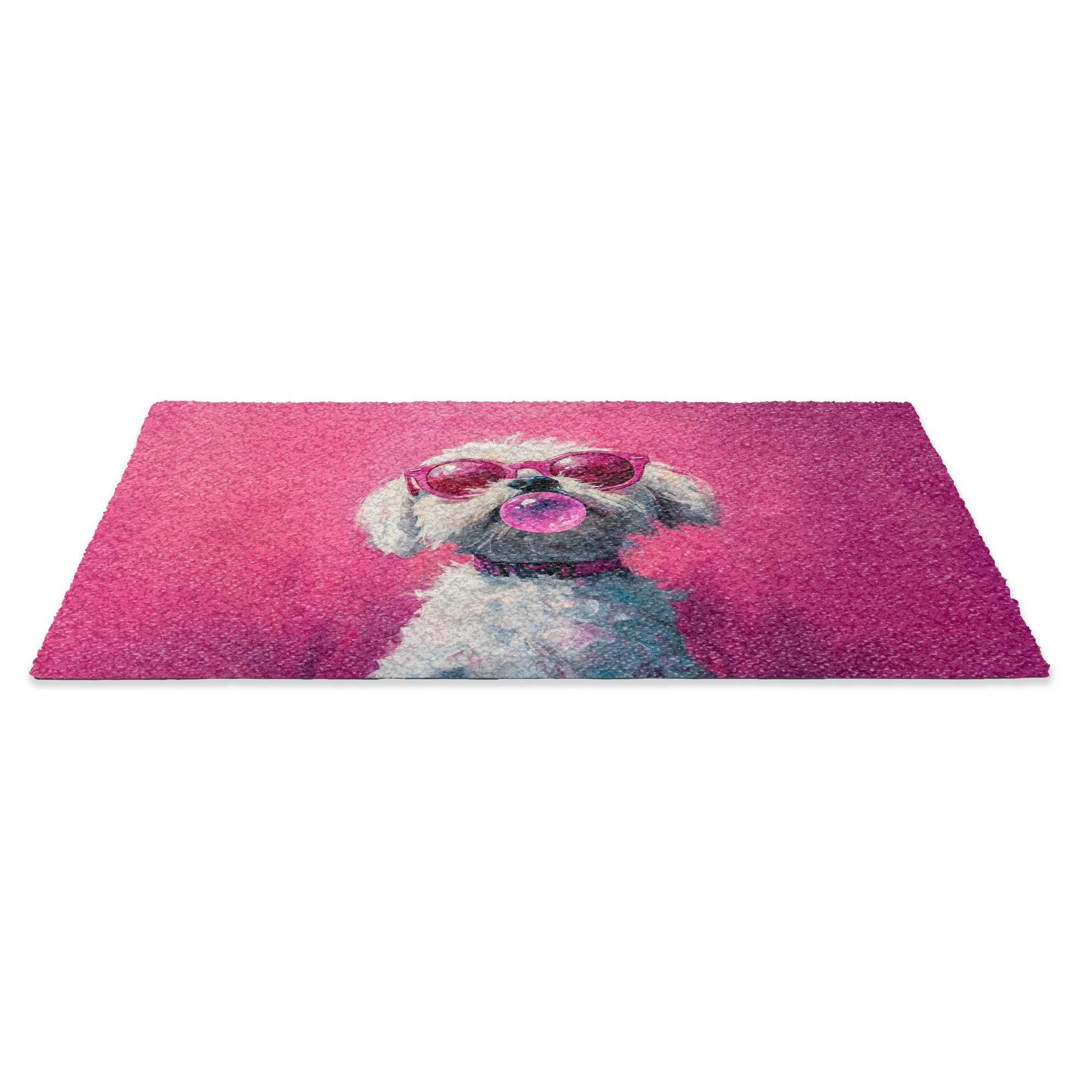 MuchoWow Fußmatte Rosa - Hund - günstig online kaufen