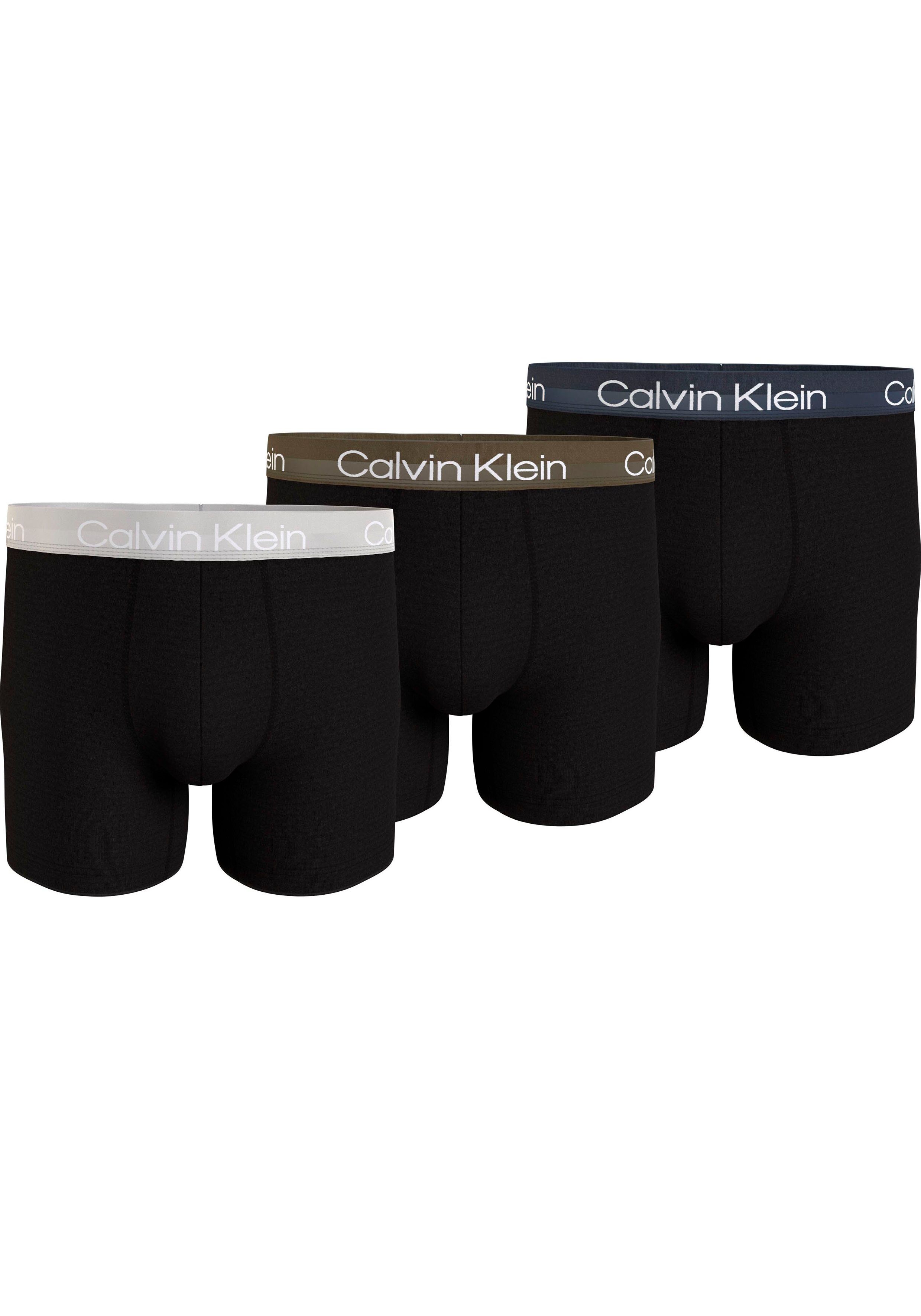 Calvin Klein Underwear Boxer BOXER BRIEF 3PK (Packung, 3er-Pack) mit längerem Bein & Logo-Elastikbund | Boxer anliegend