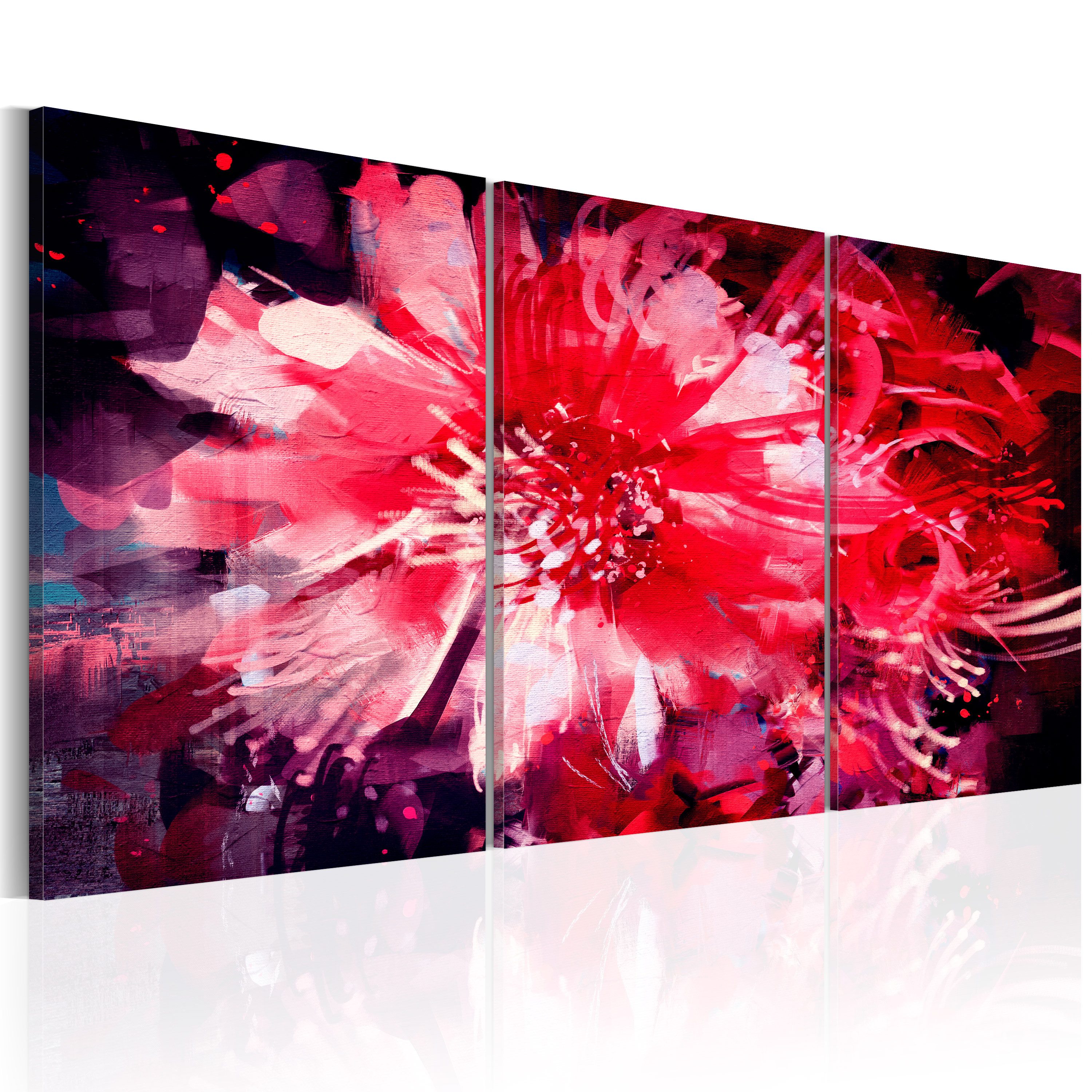 Artgeist Wandbild Crimson Flowers