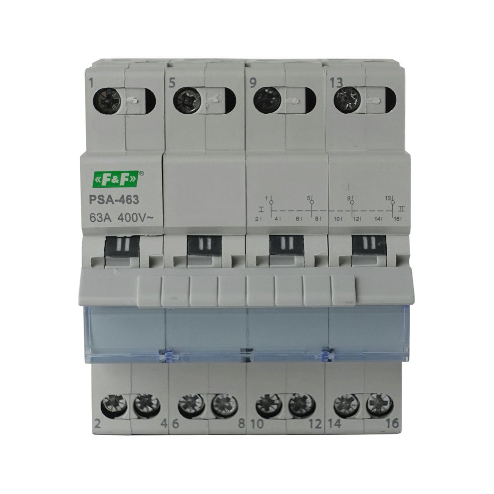 F&F Netzumschalter Umschalter Netz Aggregat 1-0-2 63A 4-polig PSA-463 Netzteil