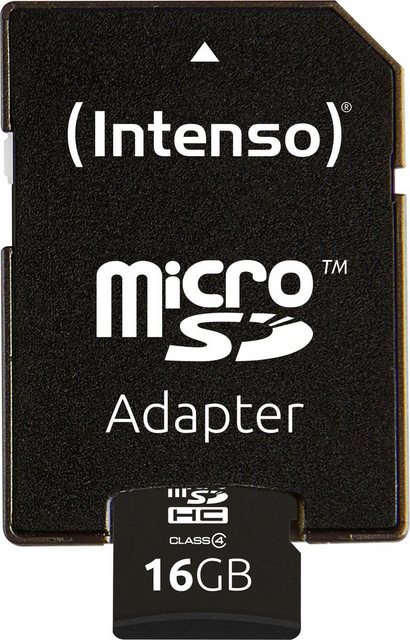 Intenso »microSDHC Class 4 + SD-Adapter« Speicherkarte (16 GB, Class 4)