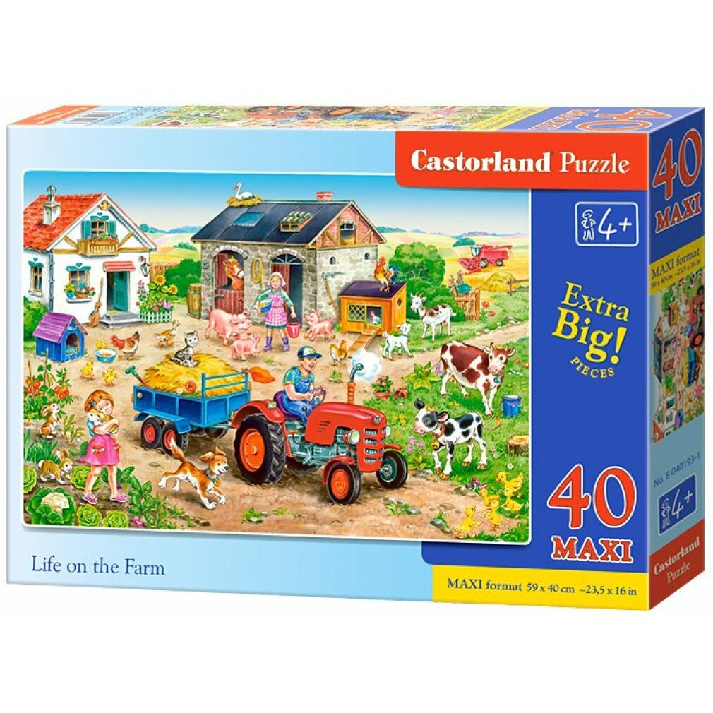 Castorland Puzzle Puzzle Farm Life MAXI 40 Teile, Puzzleteile