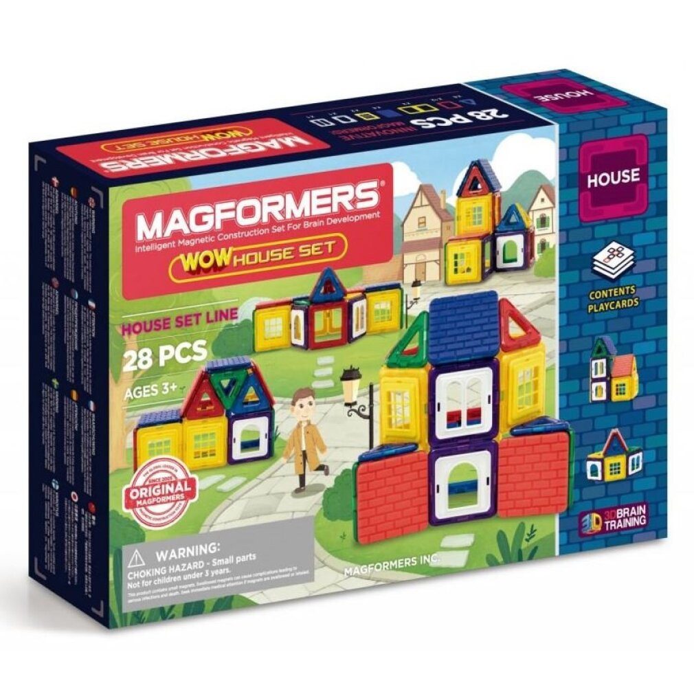 MAGFORMERS Wow House Magnetic Building Blocks Tiles Toy Magnetspielbausteine, (Packung)
