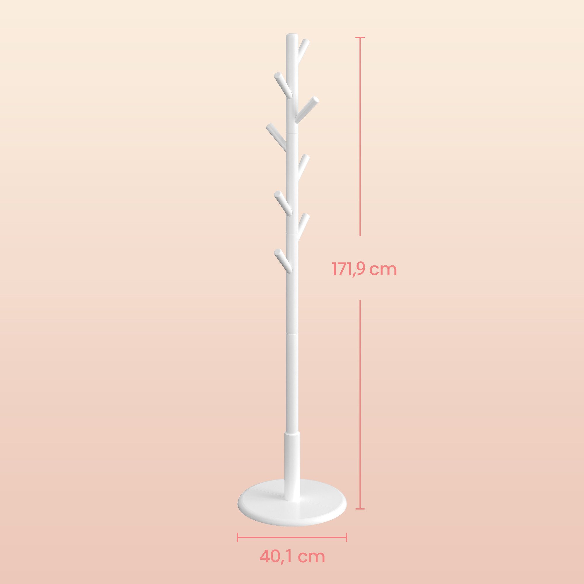 VASAGLE Garderobenständer Kleiderständer 40cm d X 171.8cm, Massivholz, Jack günstig online kaufen