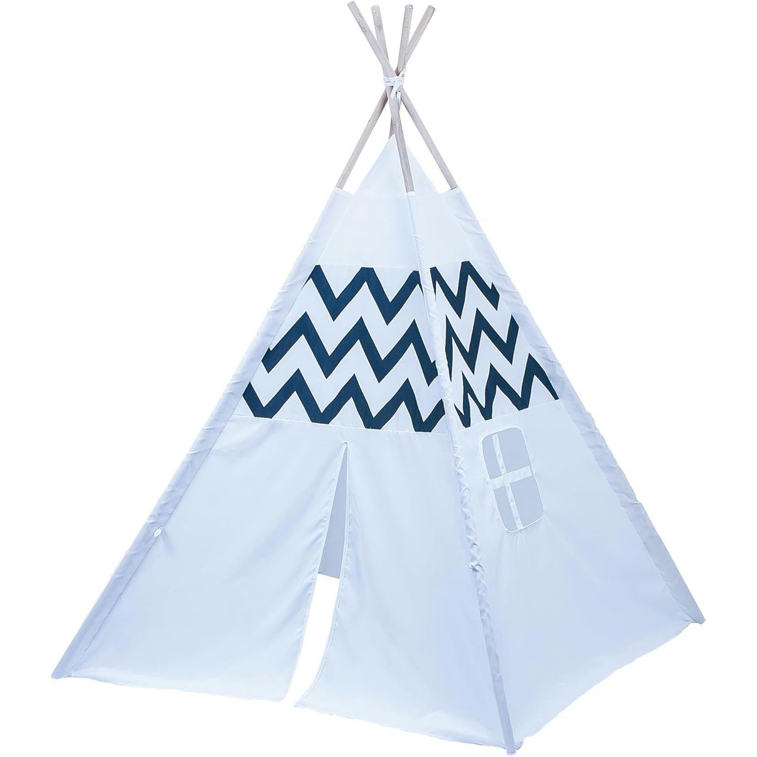 Play Fun Tipi-Zelt / Kinderspielzelt, mit naturbelassenem Holzgestänge und individuell bemalbar