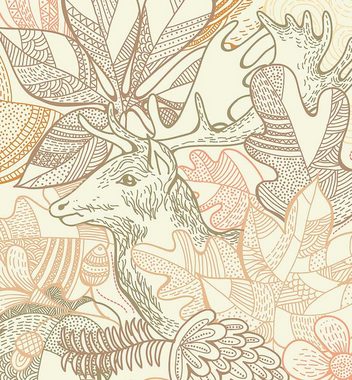 MyMaxxi Dekorationsfolie Küchenrückwand Herbstblätter mit Tieren Malerei selbstklebend
