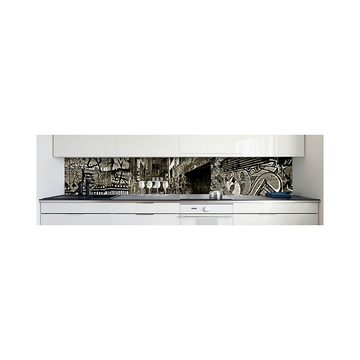 DRUCK-EXPERT Küchenrückwand Küchenrückwand Graffiti Hart-PVC 0,4 mm selbstklebend