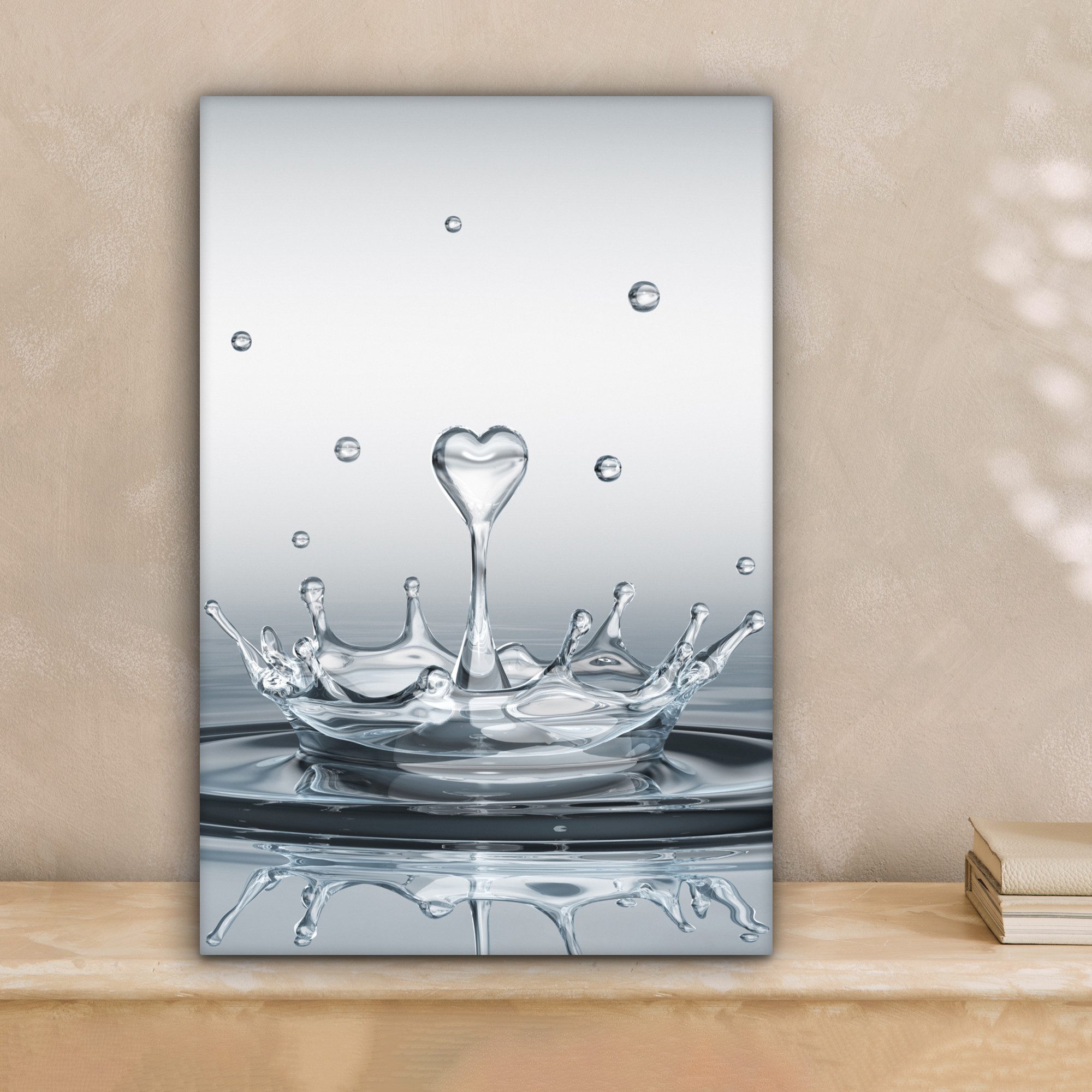 OneMillionCanvasses® Leinwandbild Abstrakt - Modern - Wasser - Herz, Fotodr günstig online kaufen