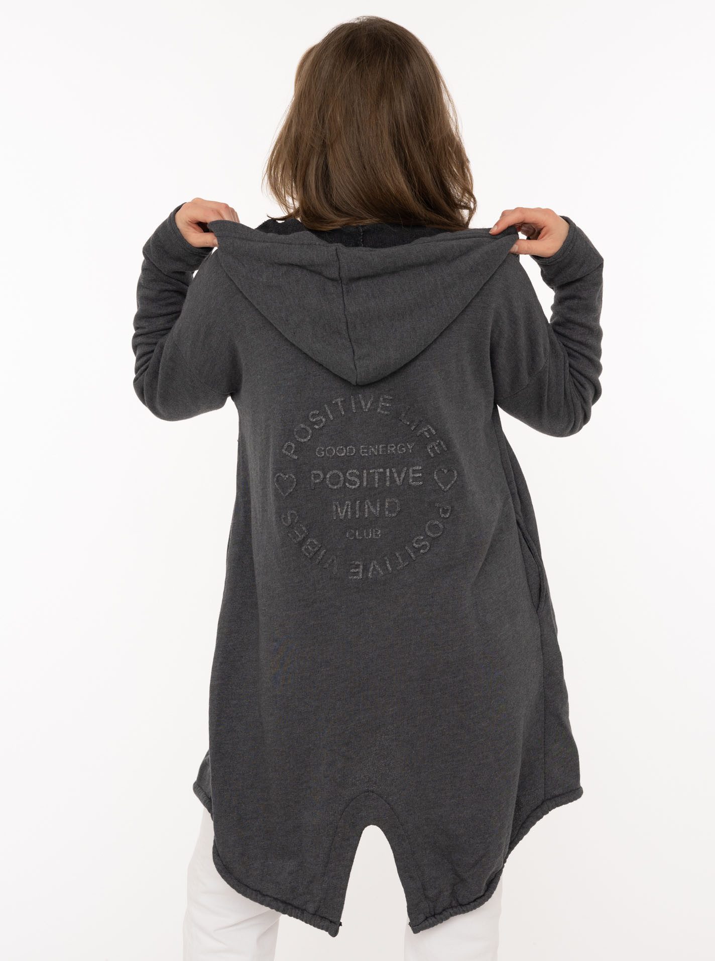 Zwillingsherz Jerseymantel "Positive Mind" mit hohem Baumwollanteil