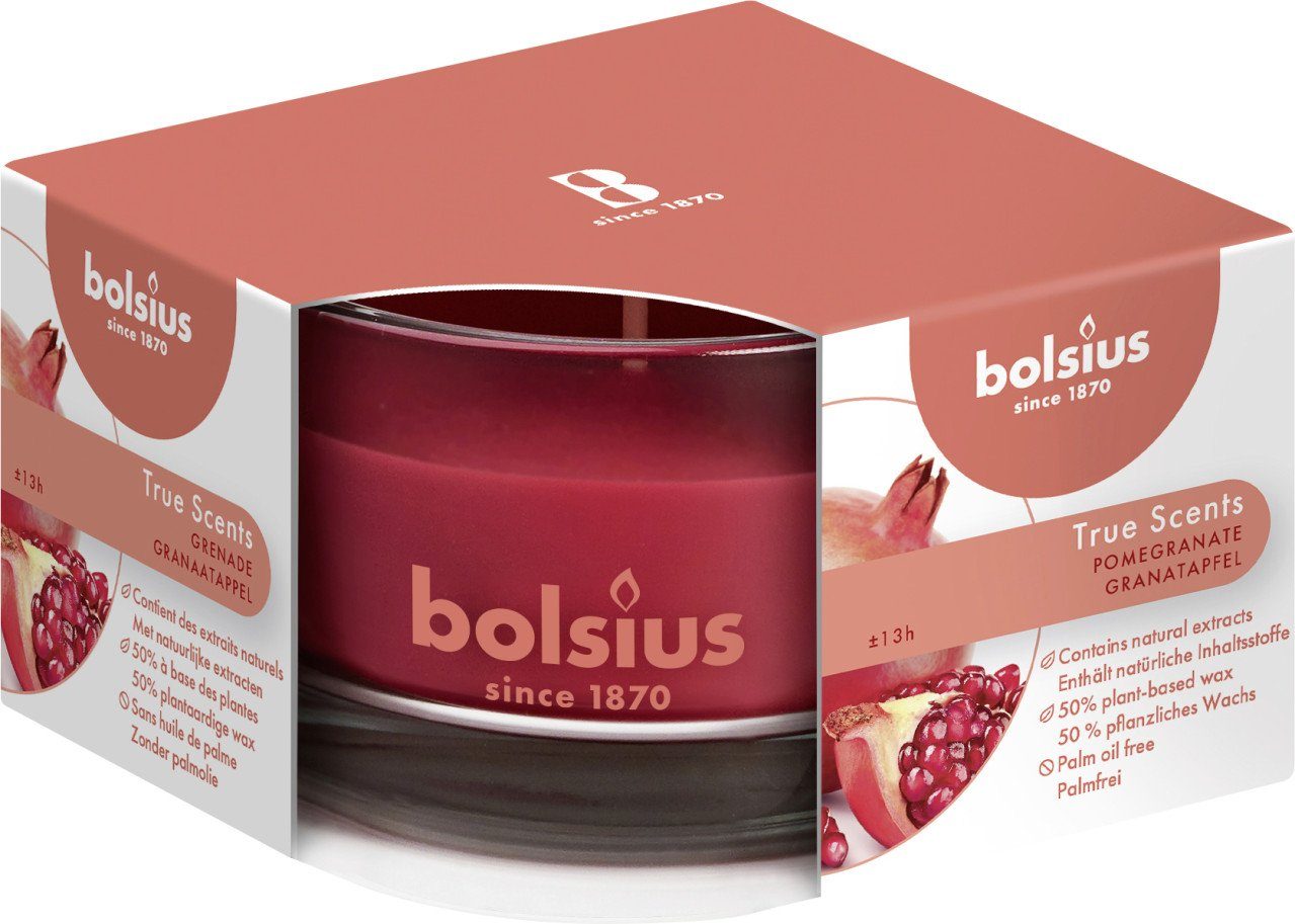 Bolsius Duftkerze Bolsius Duftkerze im Glas Granatapfel, Höhe 5 cm günstig online kaufen