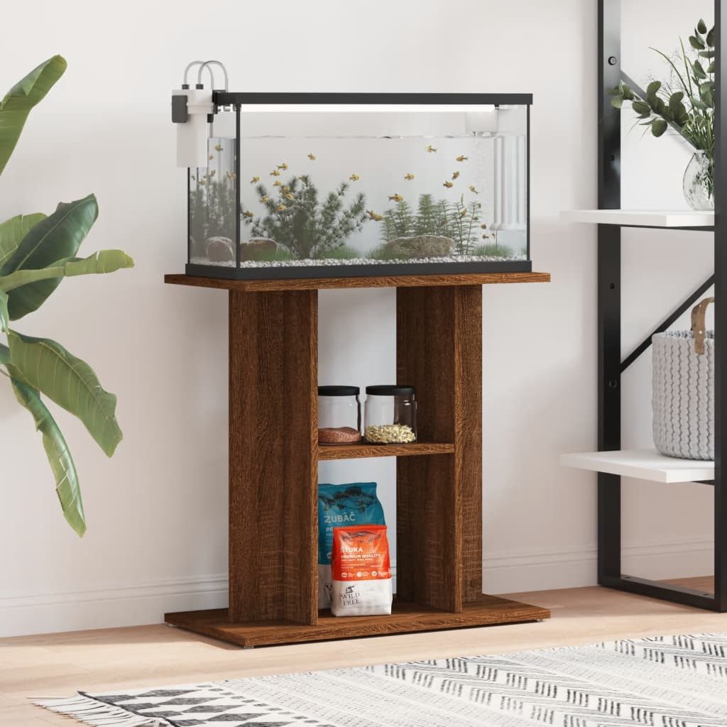 vidaXL Aquariumunterschrank Aquariumständer Braun Eichen-Optik 60x30x60 günstig online kaufen