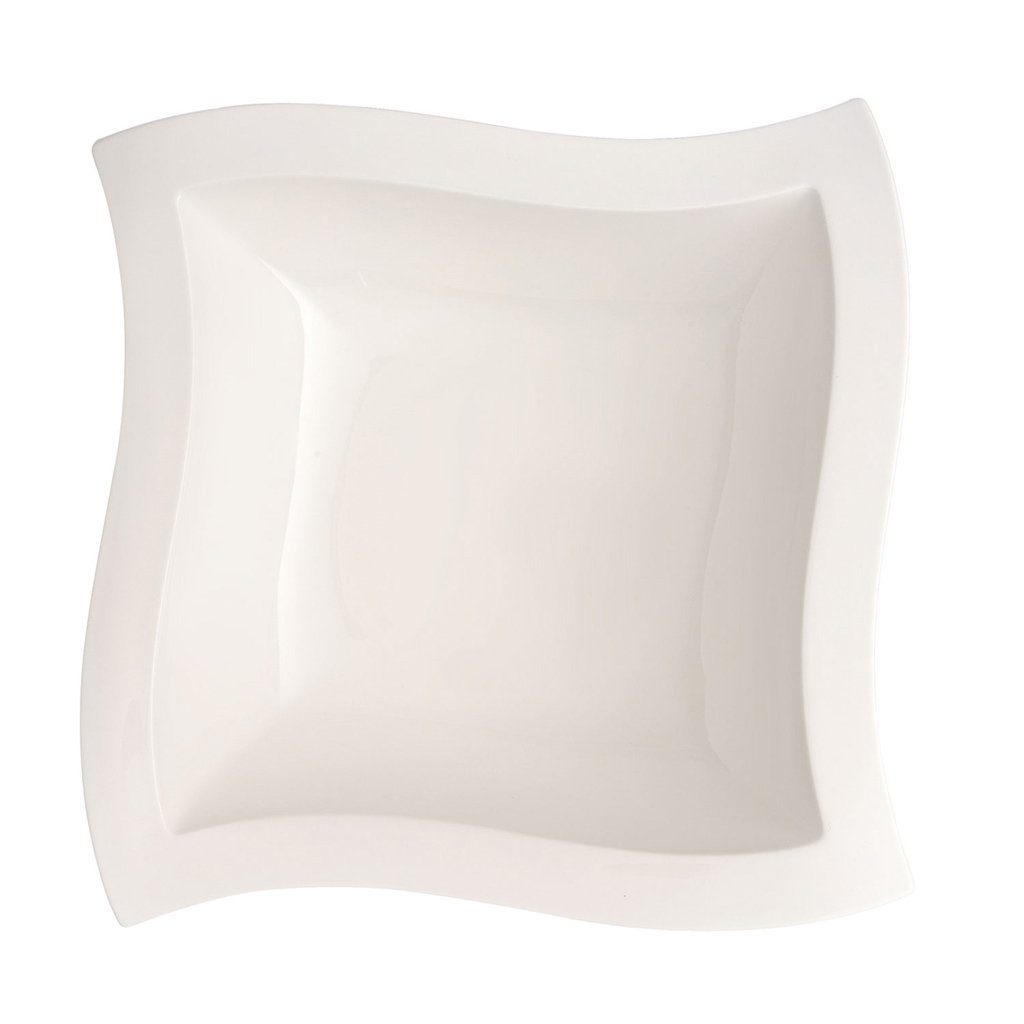 Villeroy & Boch Salatschüssel NewWave Schüssel 33 x 33 cm, Porzellan, (1-tlg), Premium Porcelain, mikrow.- & spülm.sicher, Made in Germany