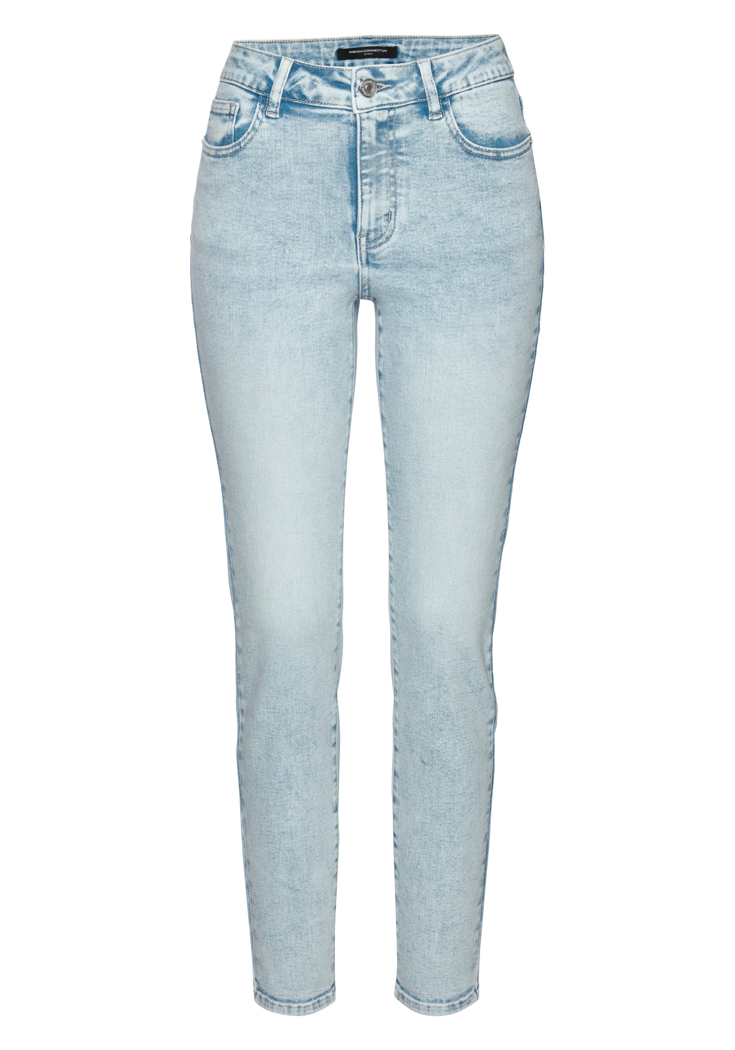 French Connection Skinny-fit-Jeans mit Used-Waschung und klassischem 5-Pocket-Design schmale Beinform, Röhrenjeans, Stretchjeans, elastisches Material – Bild 3 von 5