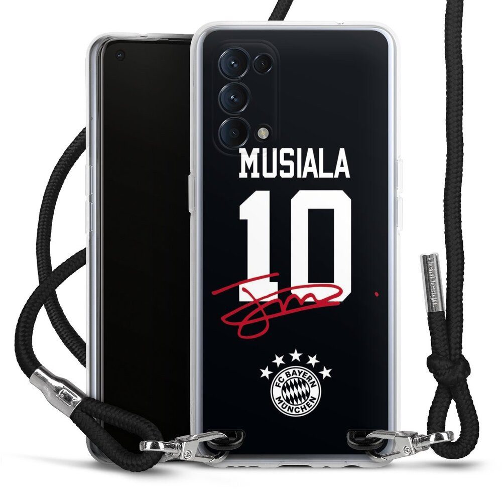 DeinDesign Handyhülle FC Bayern München Jamal Musiala FCB Musiala 10, Oppo Find X3 lite Handykette Hülle mit Band Case zum Umhängen
