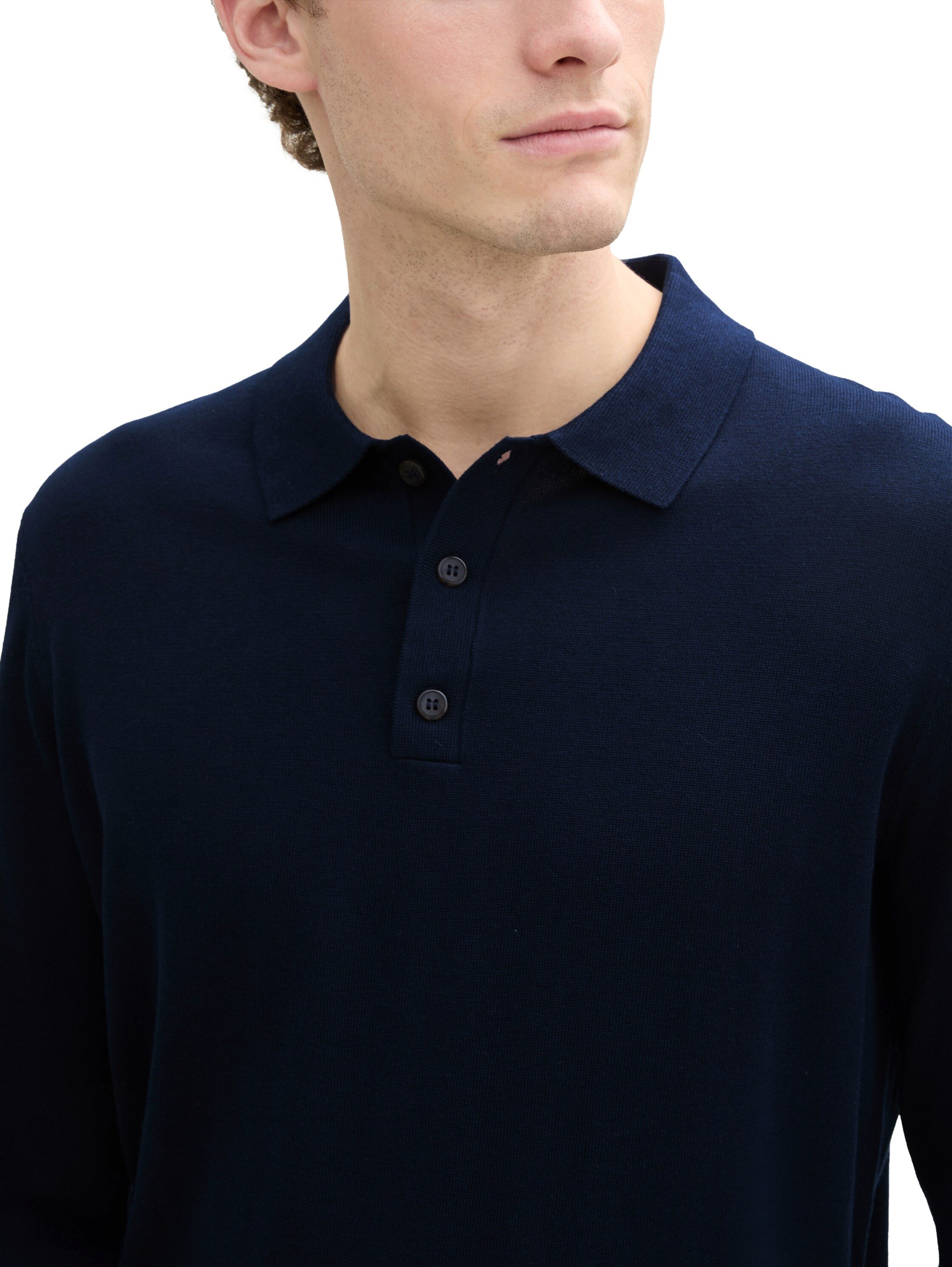 TOM TAILOR Polokragenpullover mit Seide