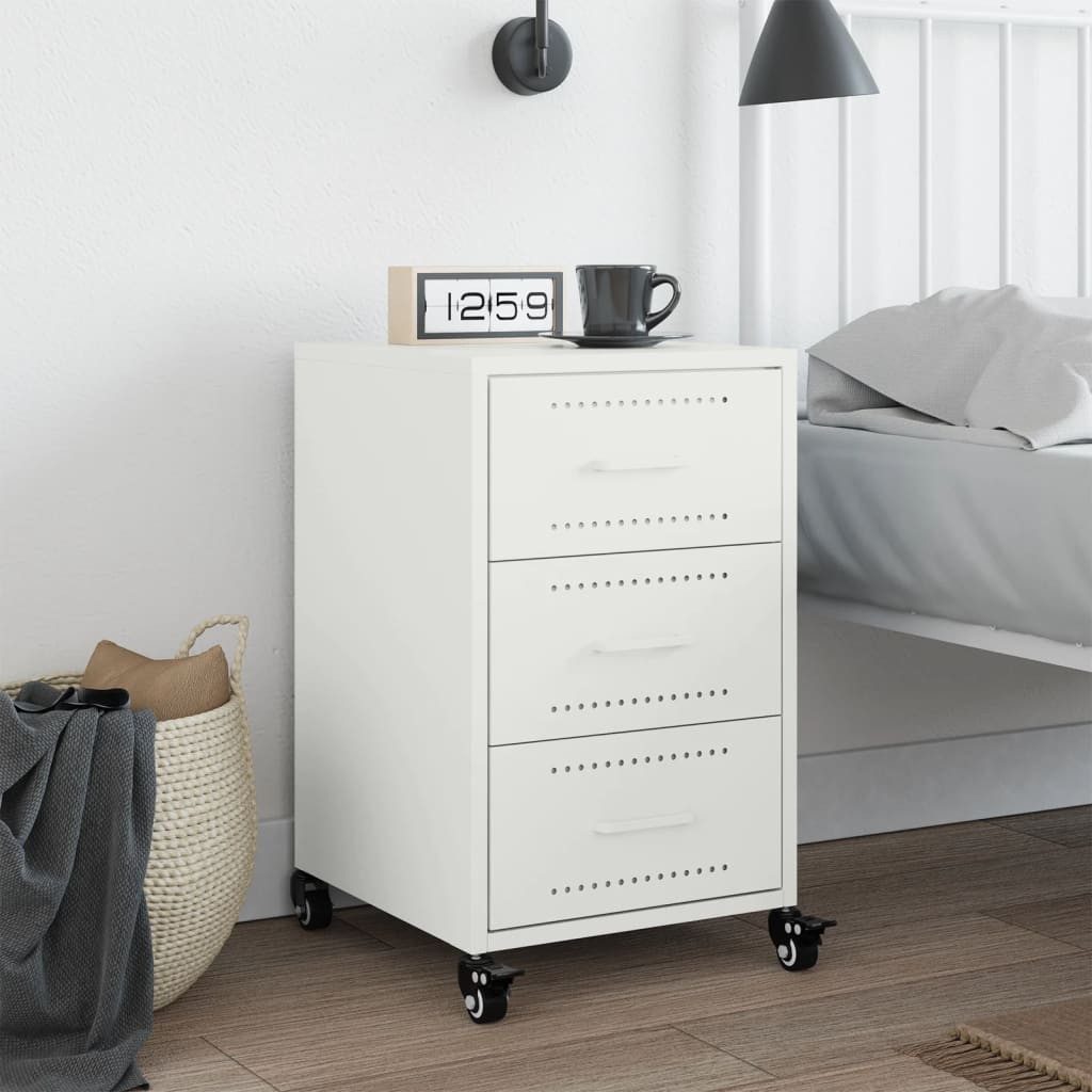 vidaXL Nachttisch Nachttisch Weiß 36x39x59 cm günstig online kaufen
