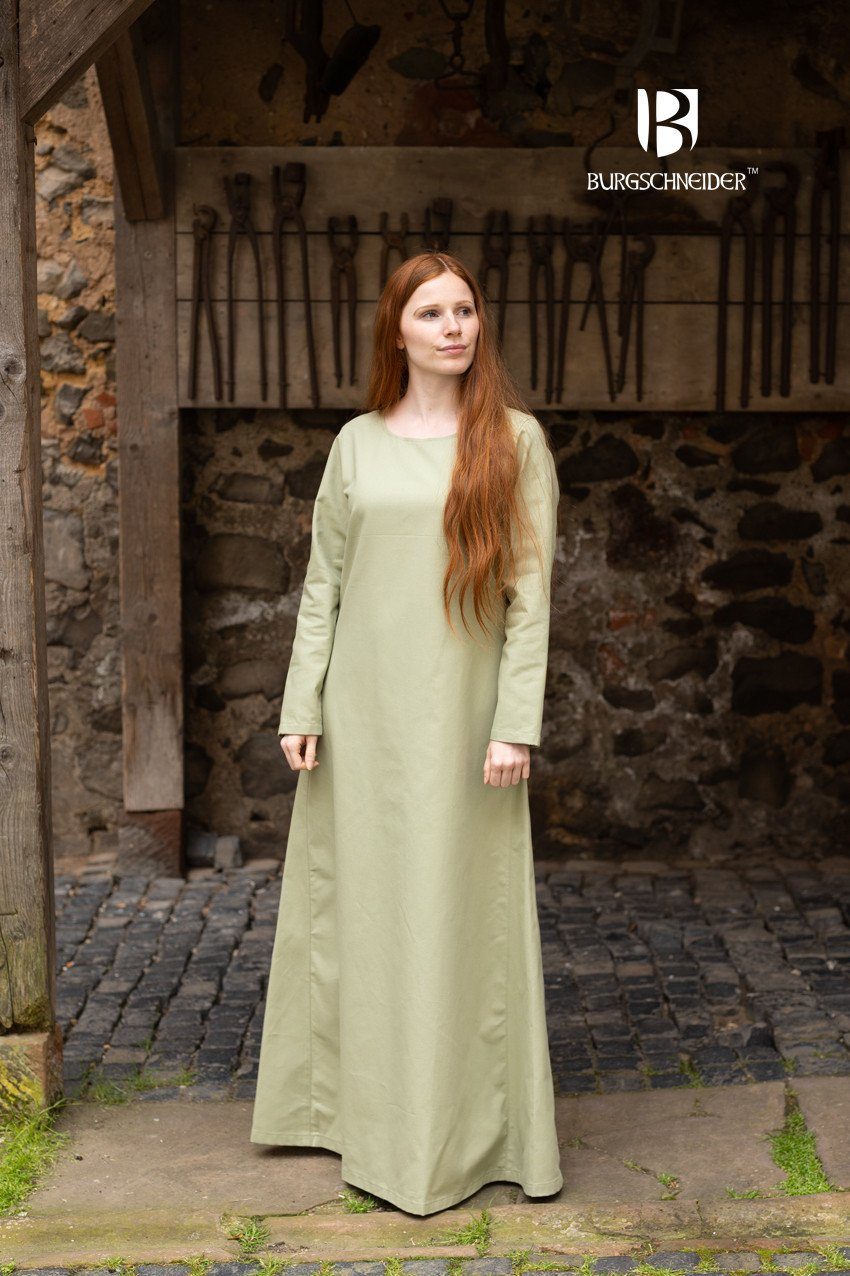 Burgschneider Ritter-Kostüm Unterkleid Freya Frühlingsgrün L