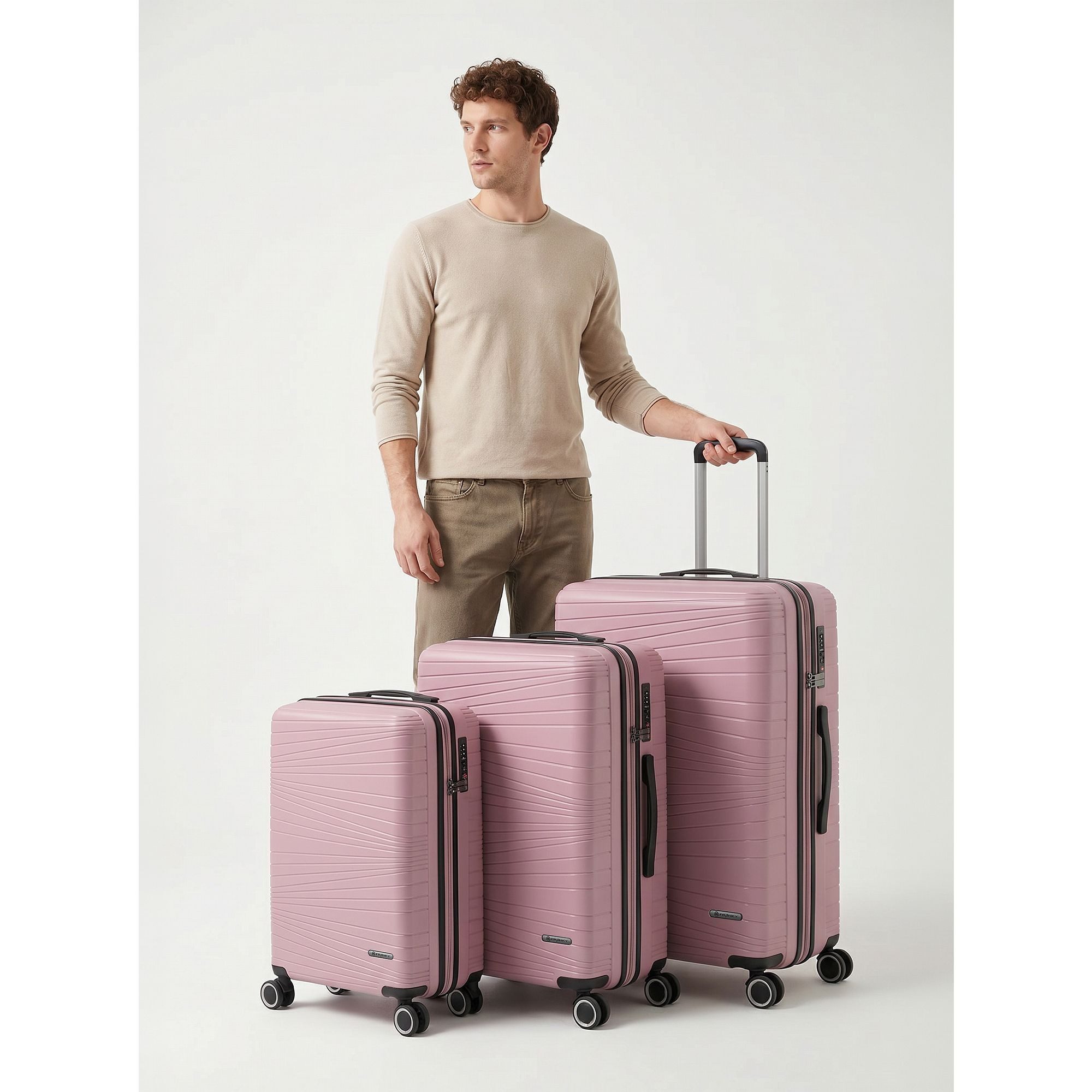 Franky Trolleyset Dallas 3.0, 4 Rollen, (3-teilig, 3 tlg), Polypropylen