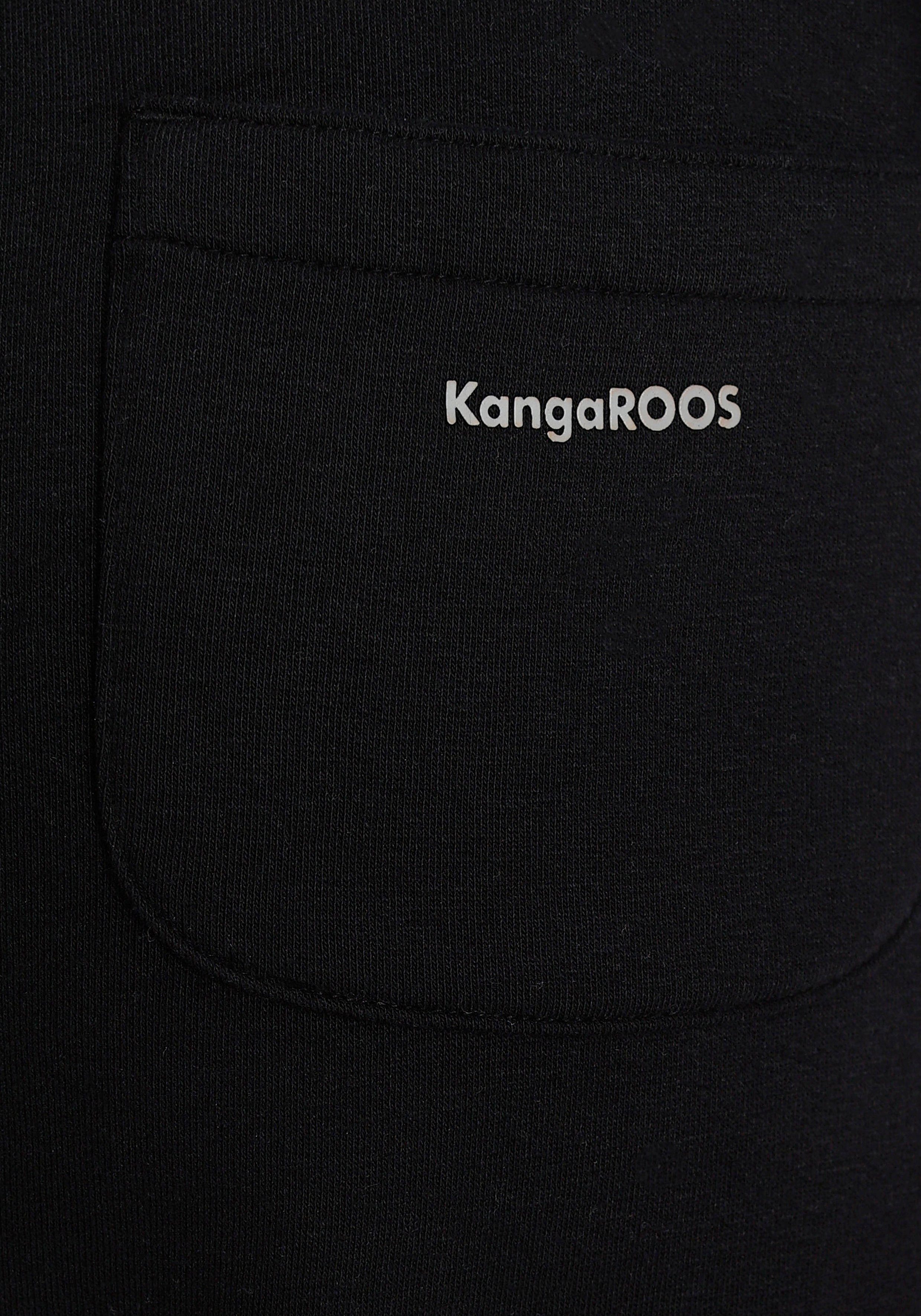 extra breitem schwarz mit NEUE modisch KangaROOS KOLLEKTION Jogginghose - Gummibund