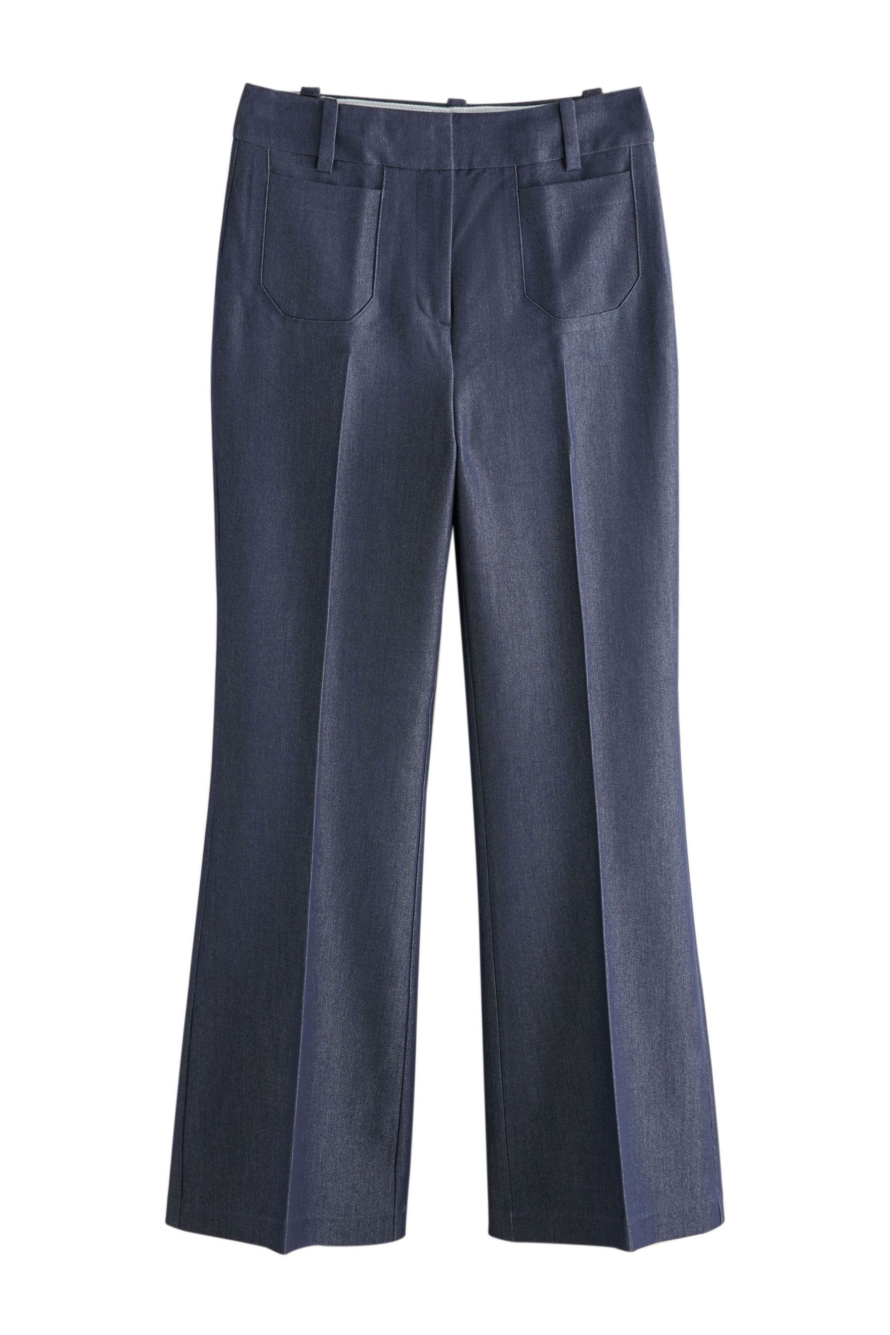 Anzughose Slim Fit Military-Hose mit ausgestelltem Bein